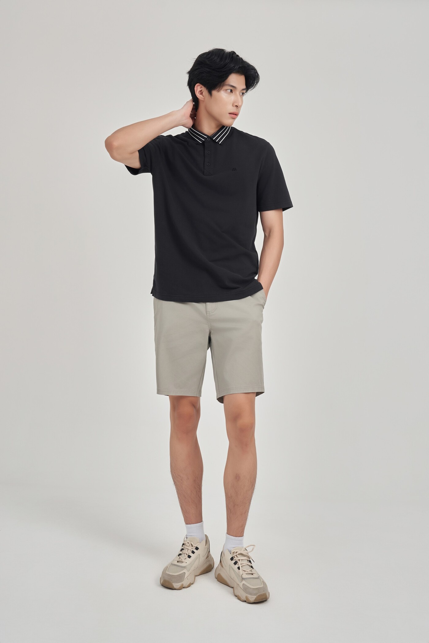 Áo Polo Supima cổ kẻ