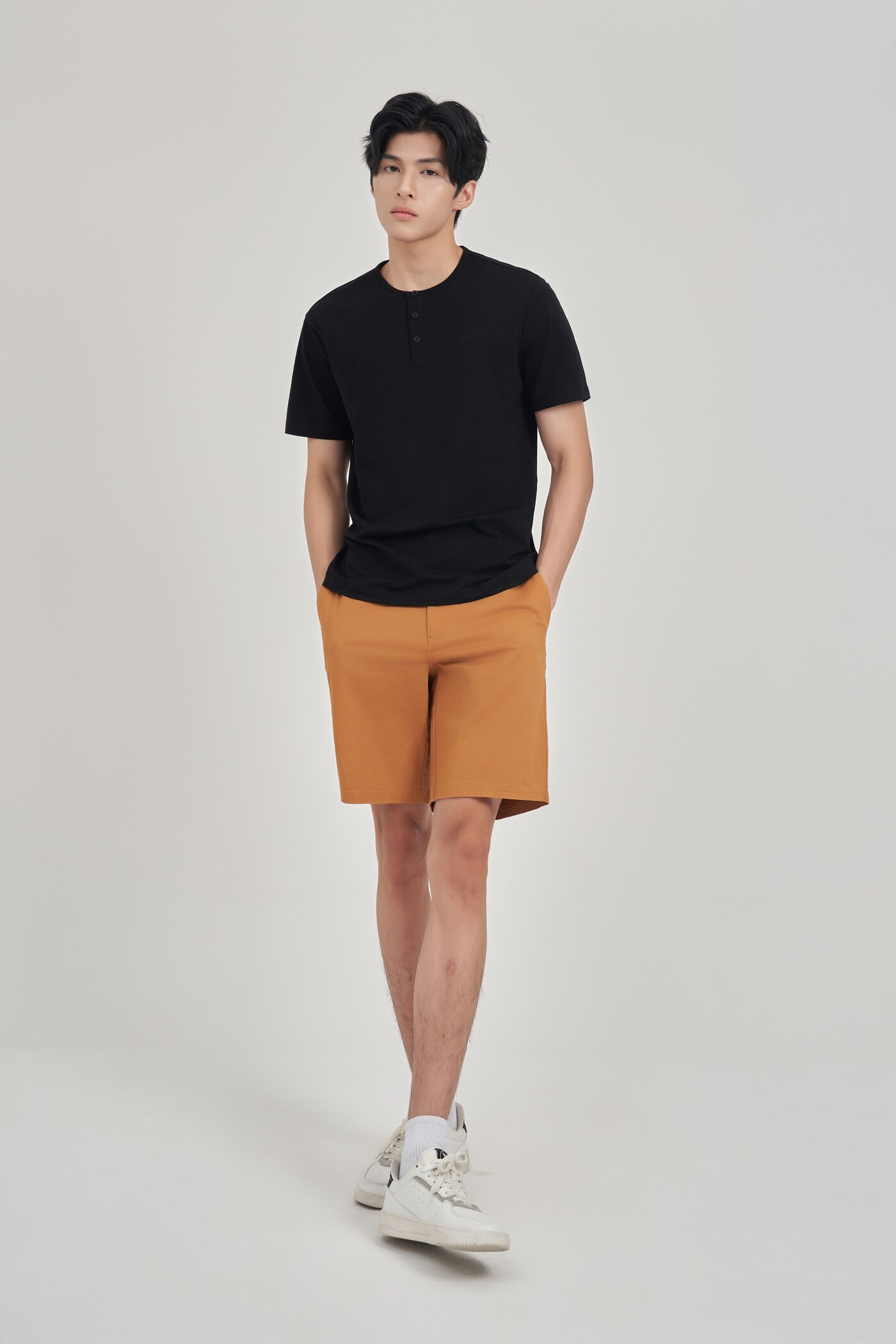 Áo thun Regular Cotton cổ kiểu