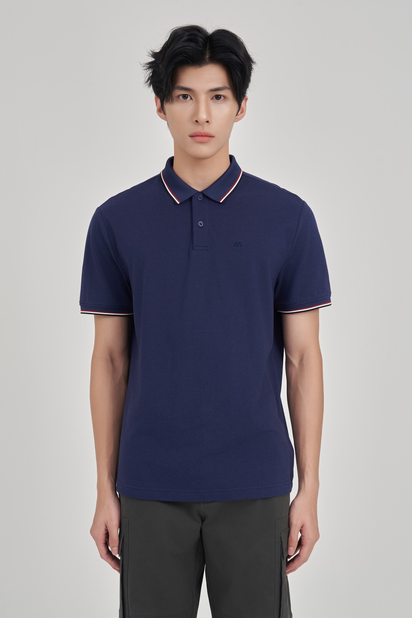 Áo Polo Modal phối kẻ