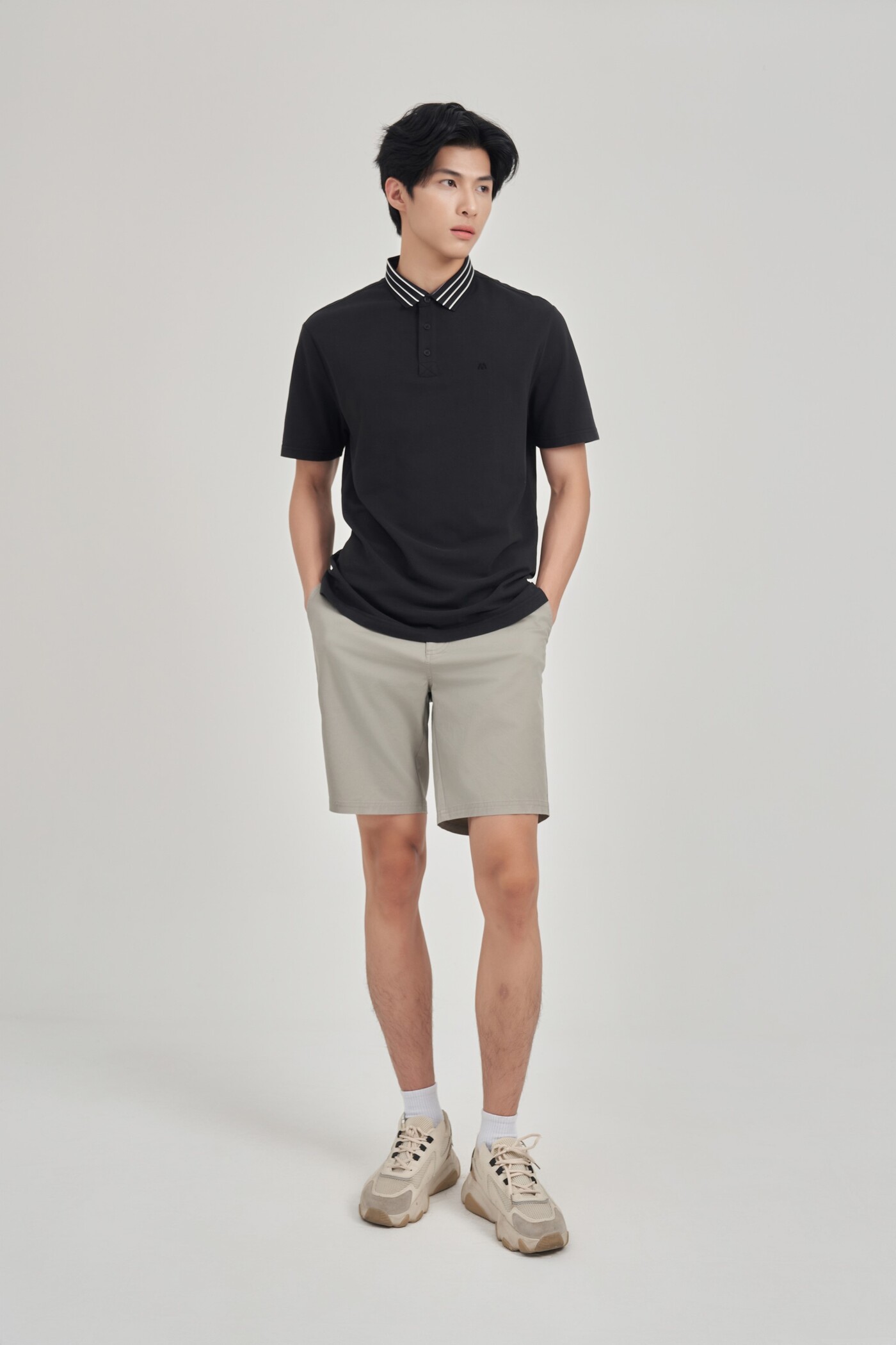 Áo Polo Supima cổ kẻ