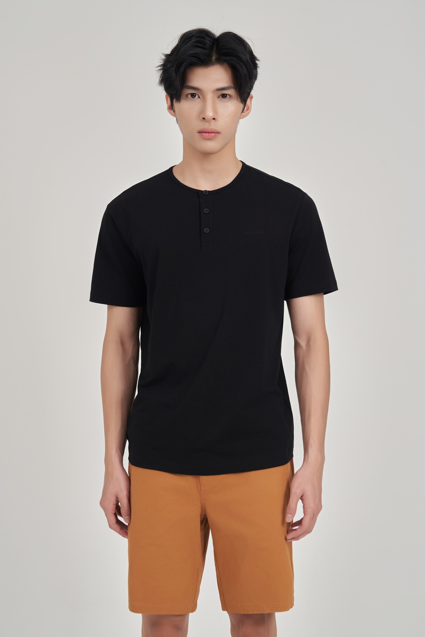 Áo thun Regular Cotton cổ kiểu