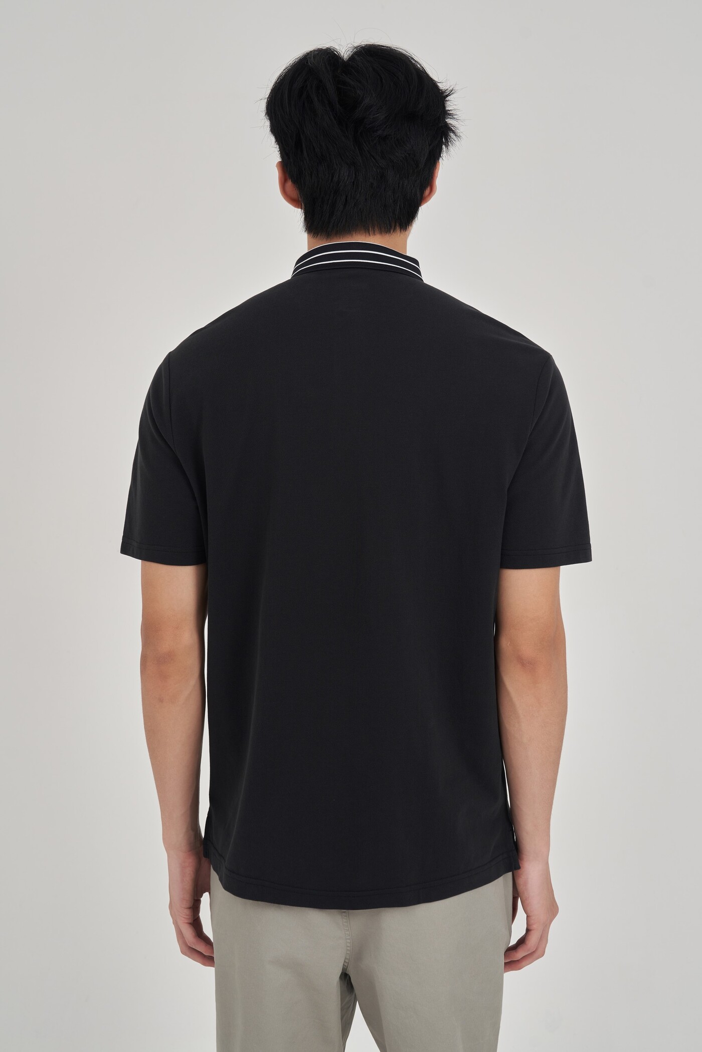 Áo Polo Supima cổ kẻ