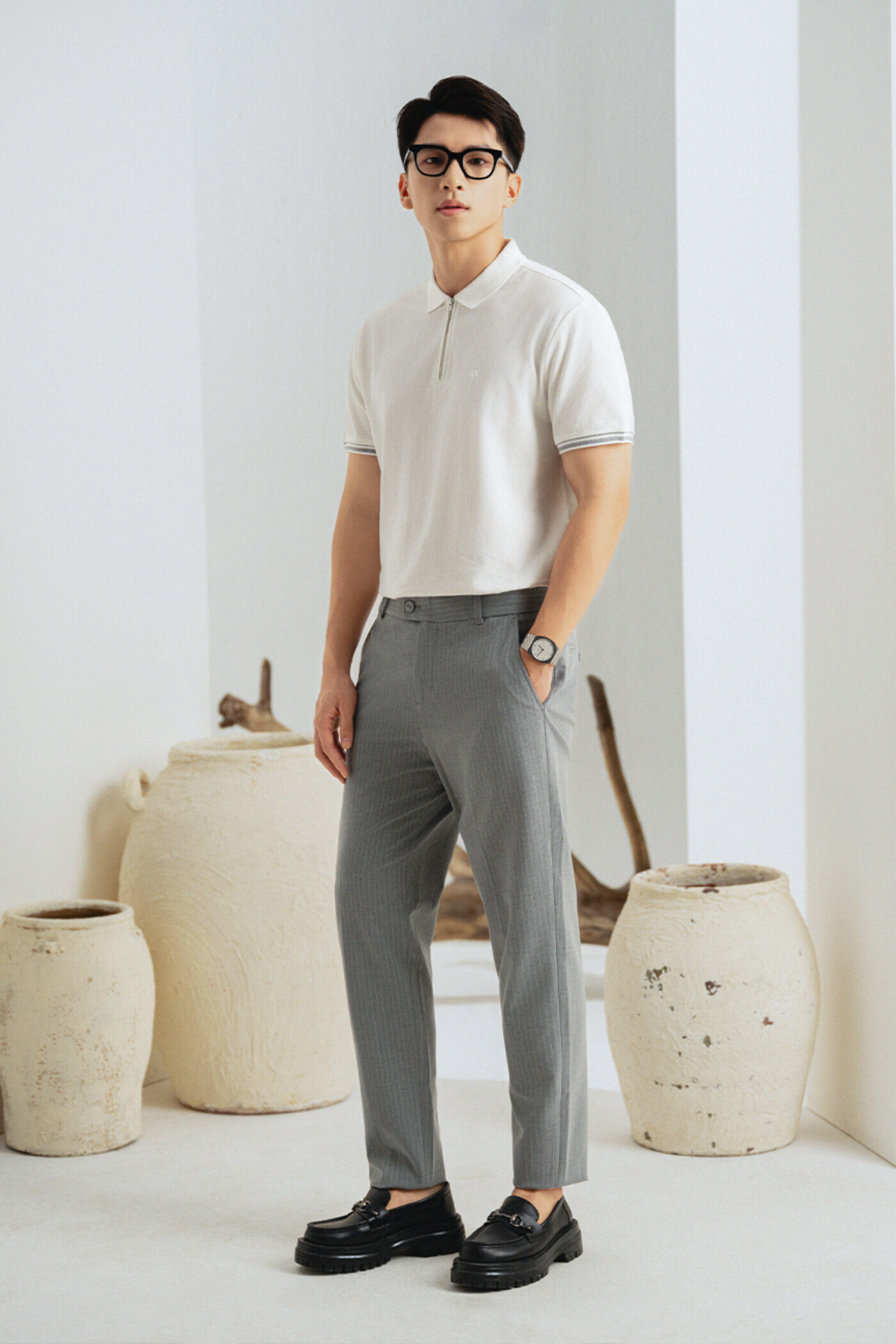 Quần kẻ Tuysi Slim Fit