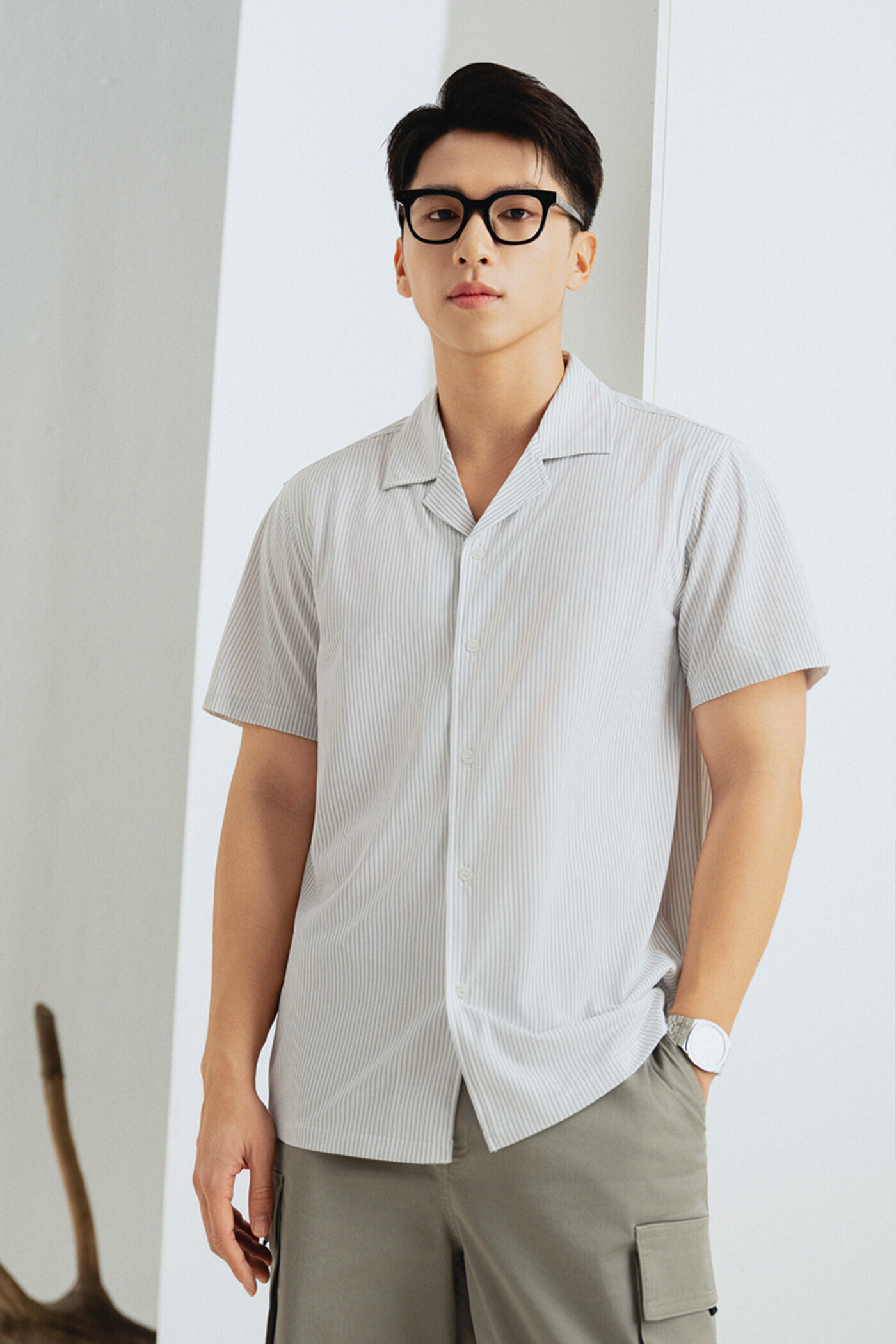 Áo sơ mi Regular Cotton Poly tay ngắn