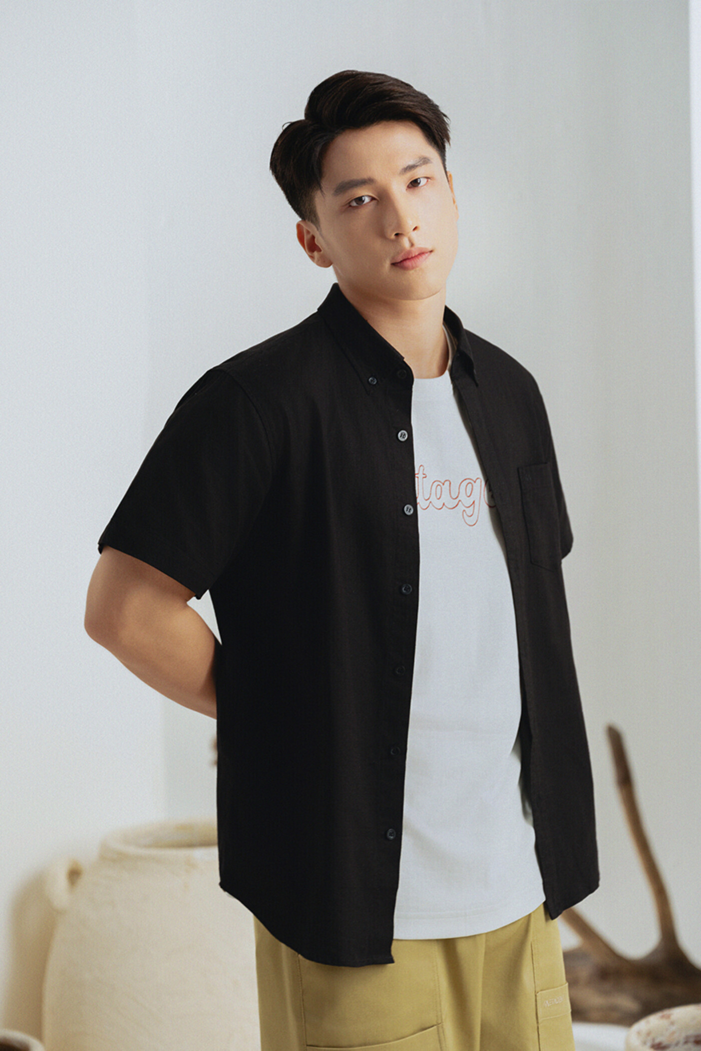 Áo sơ mi trơn cổ đức Resort Shirt