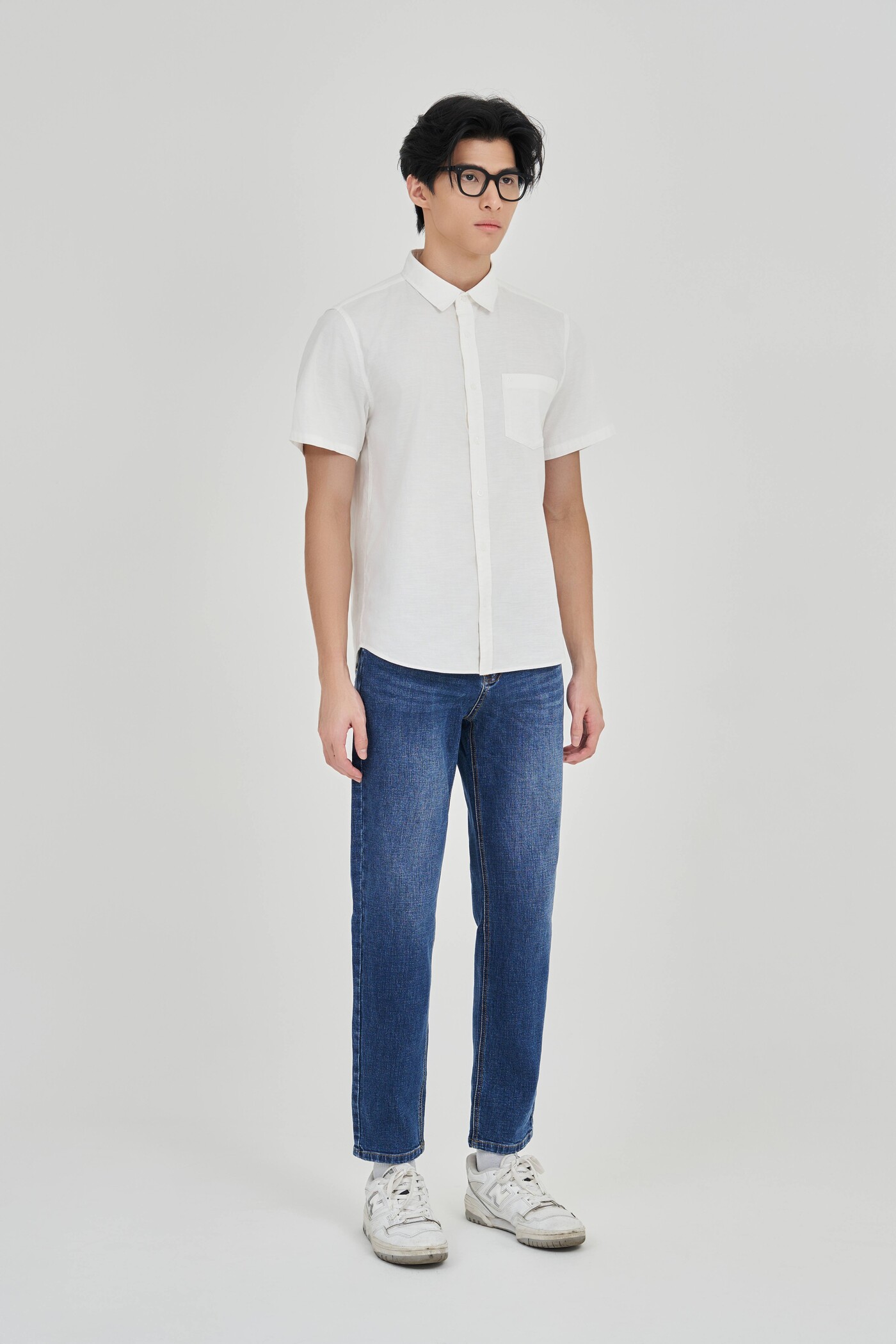 Áo sơ mi Regular Cotton túi ngực