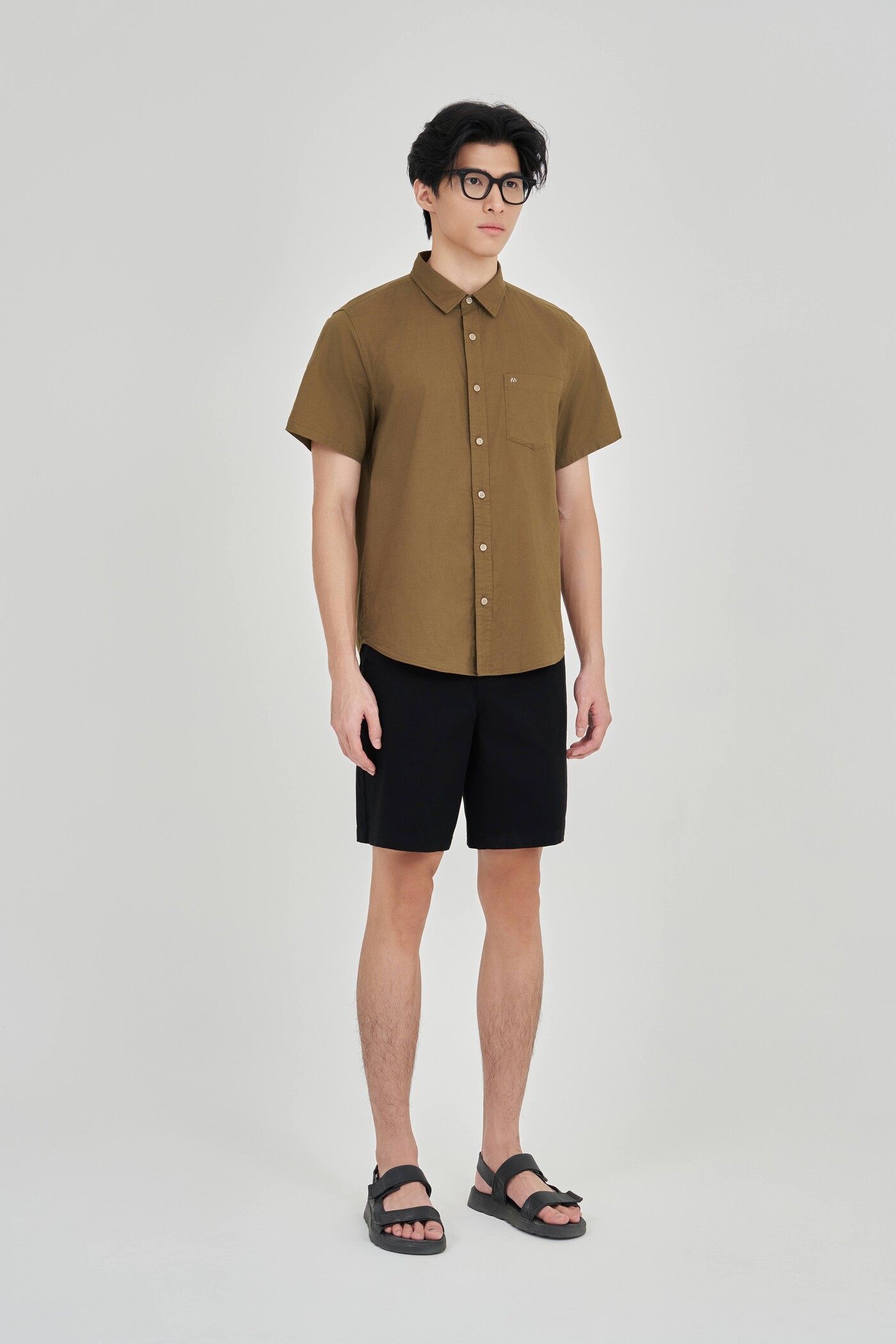 Áo sơ mi Regular Cotton túi ngực