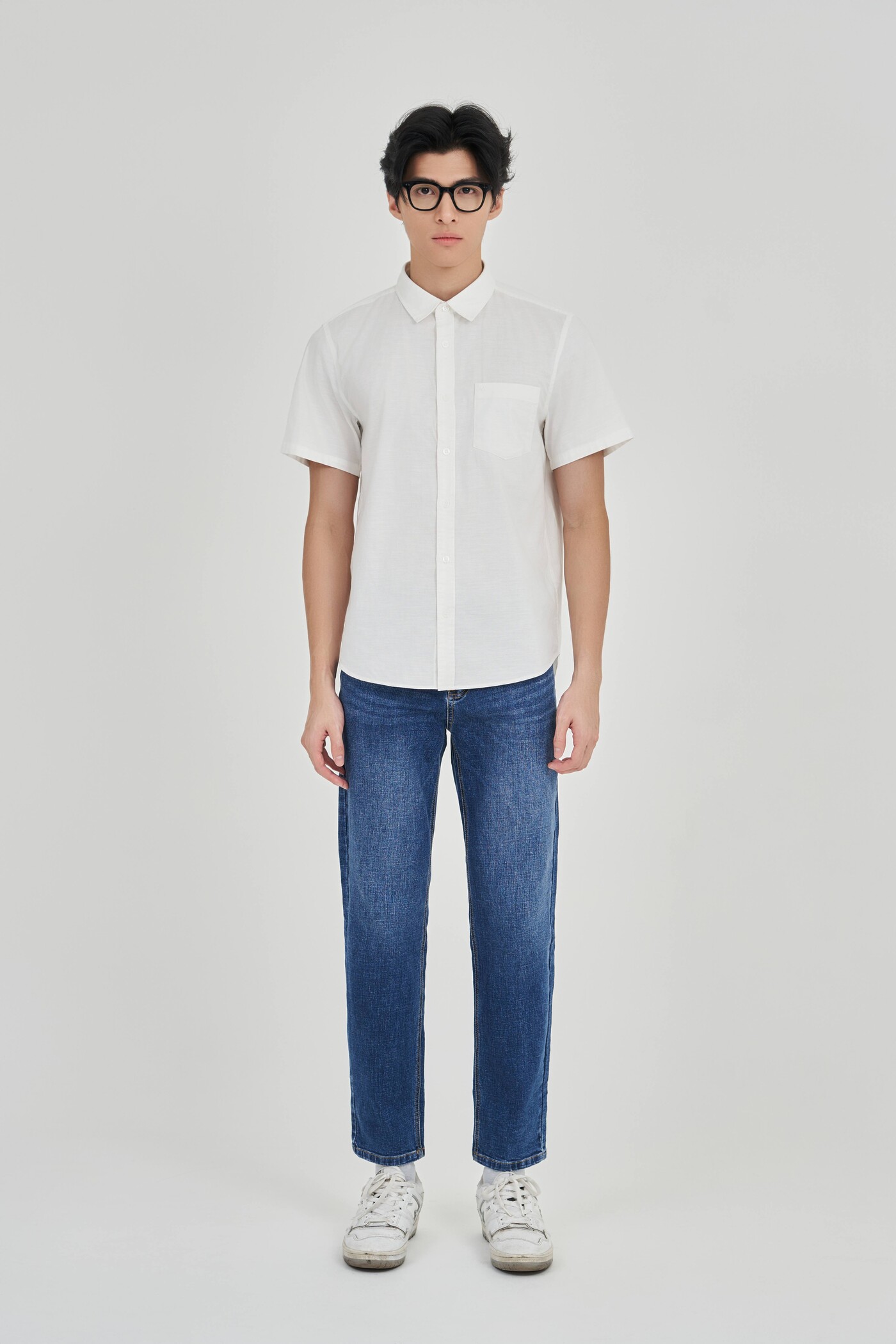 Áo sơ mi Regular Cotton túi ngực