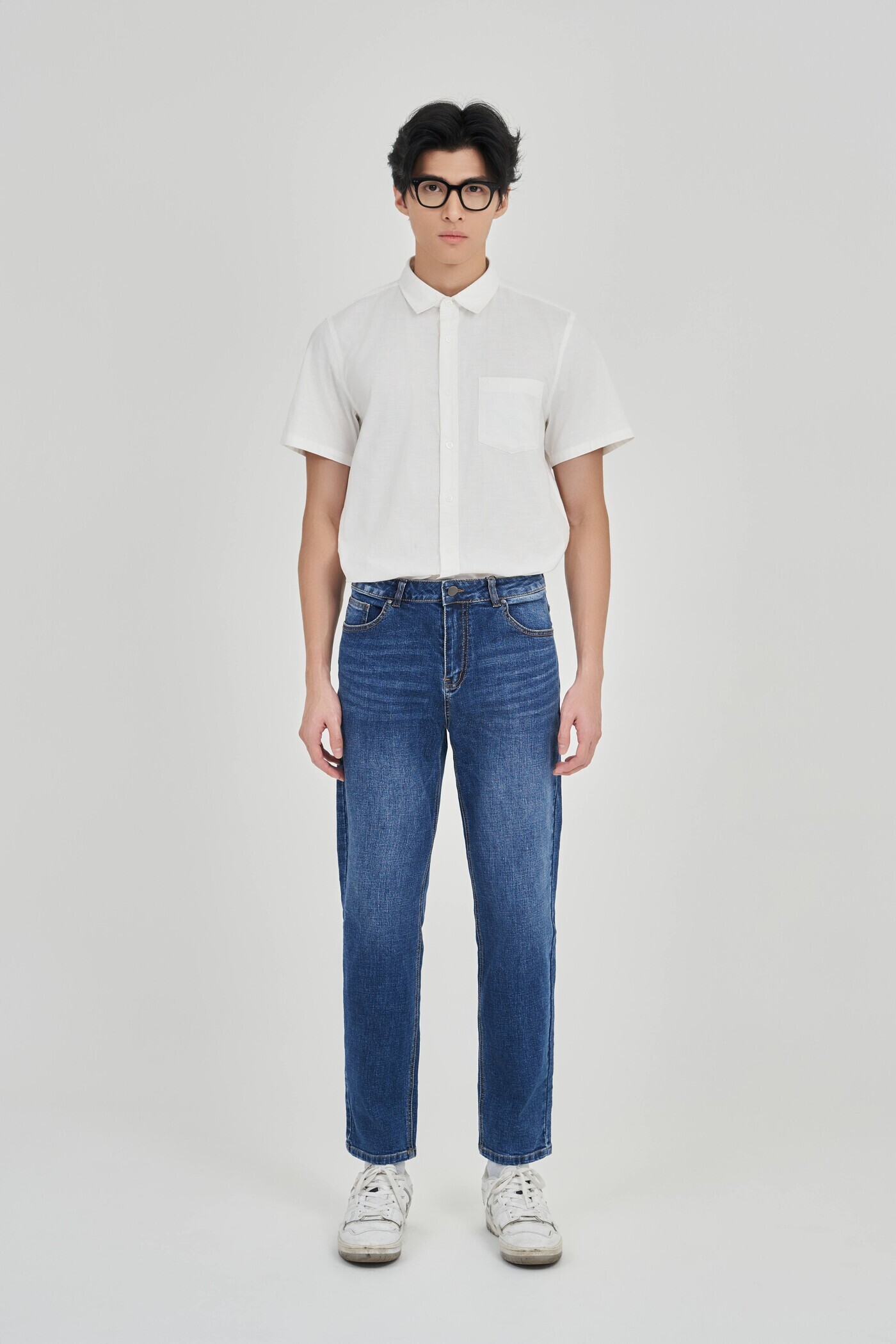 Áo sơ mi Regular Cotton túi ngực