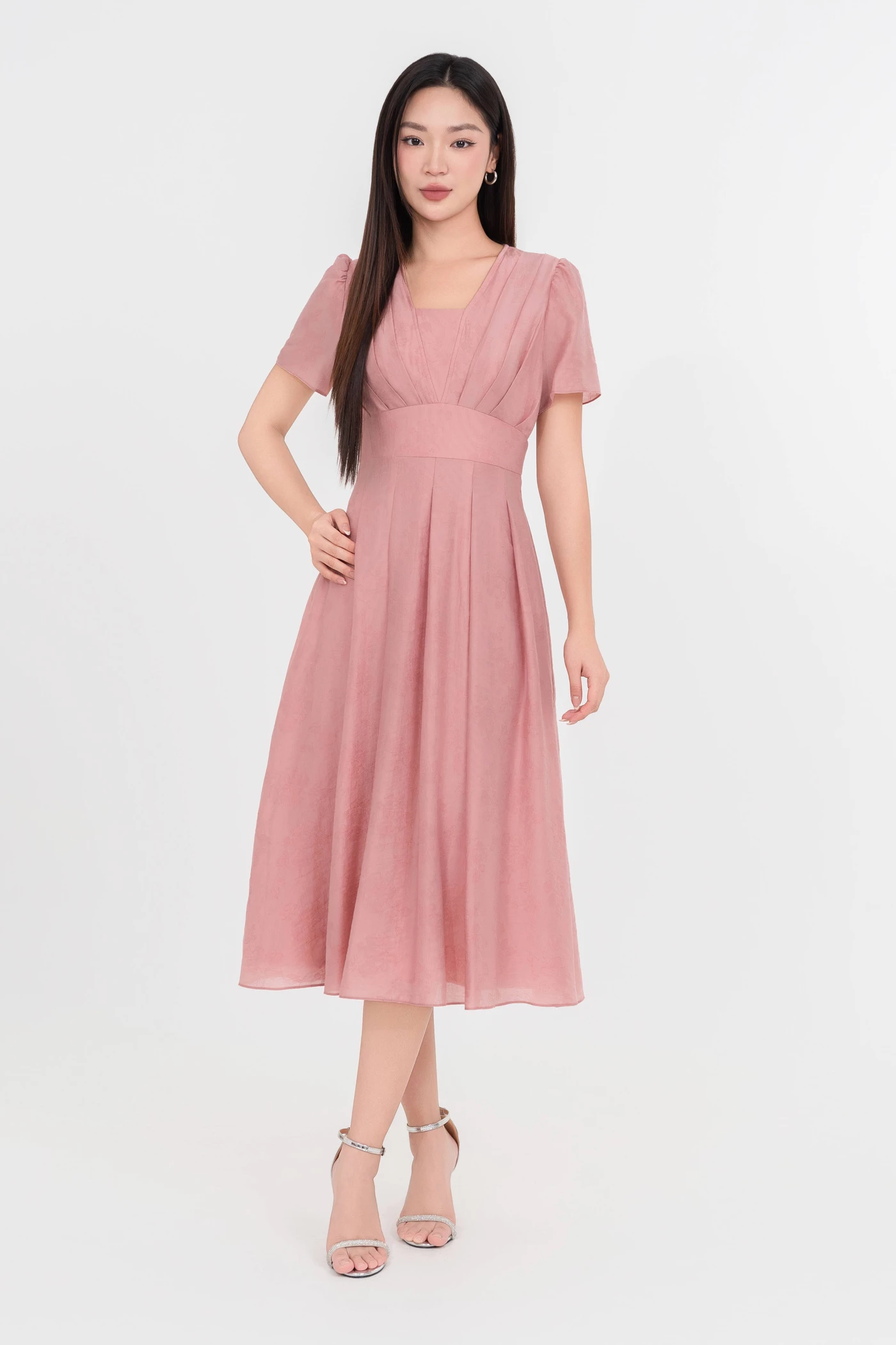 Đầm xòe Tencel Pleated