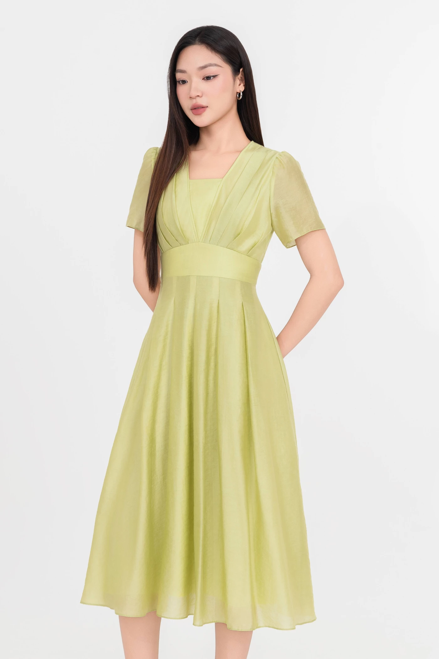 Đầm xòe Tencel Pleated