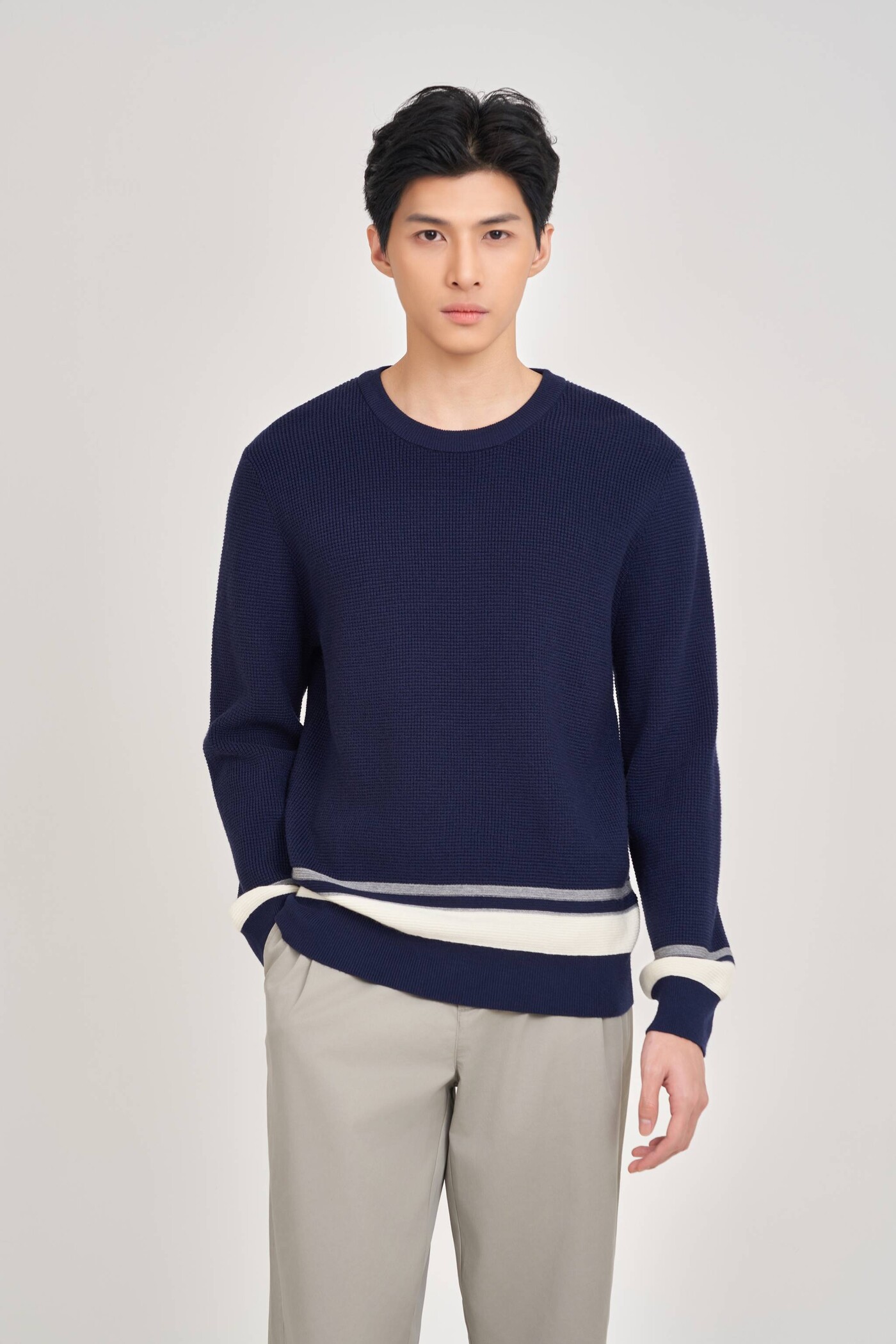 Crest jumper - Áo len phối màu Regular fit