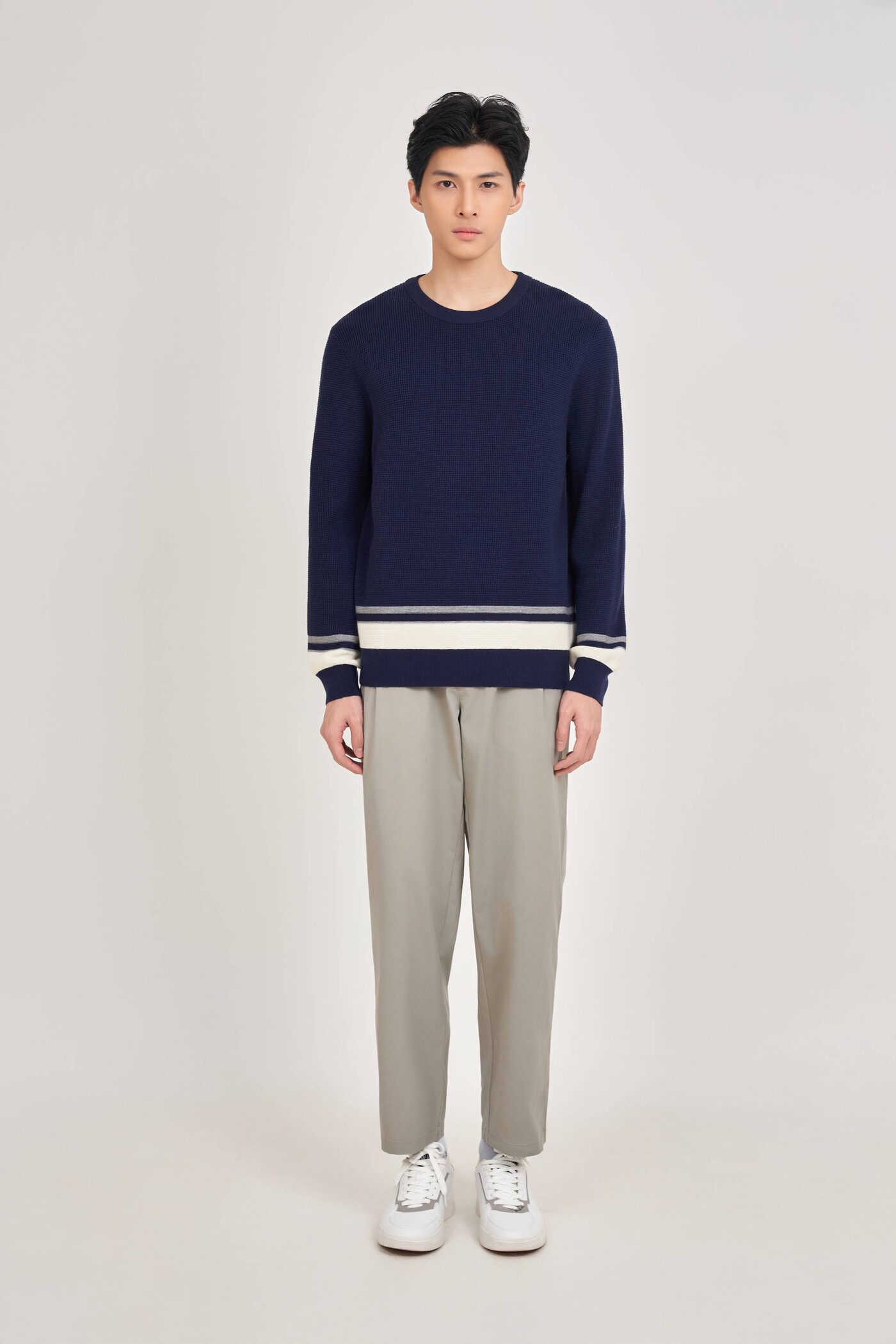 Crest jumper - Áo len phối màu Regular fit