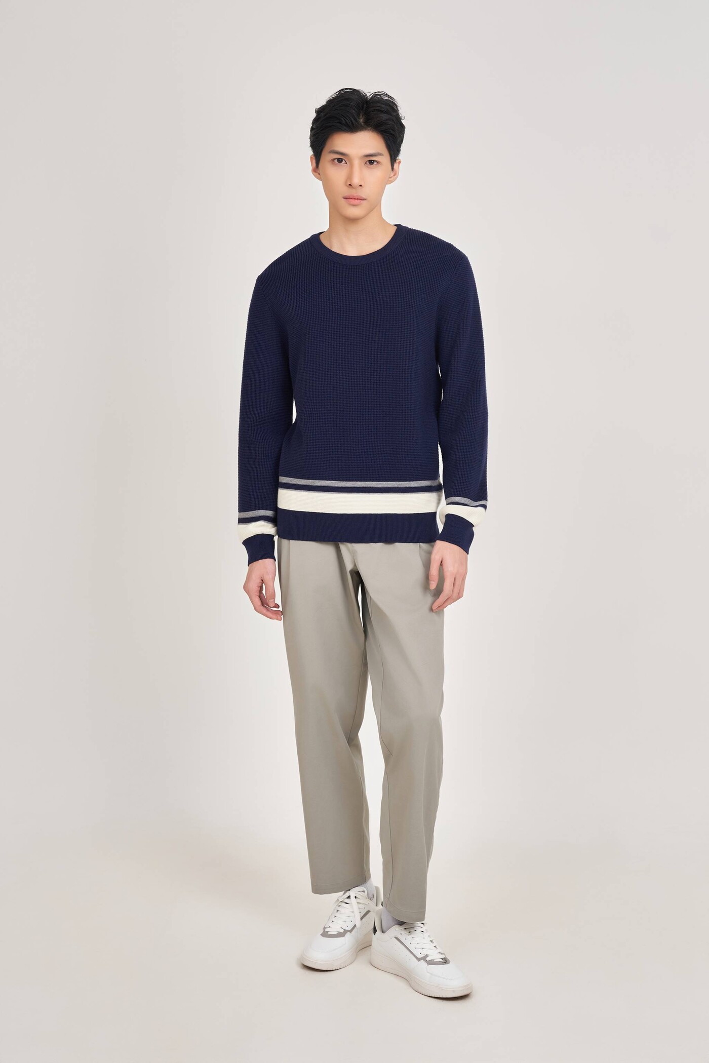 Crest jumper - Áo len phối màu Regular fit