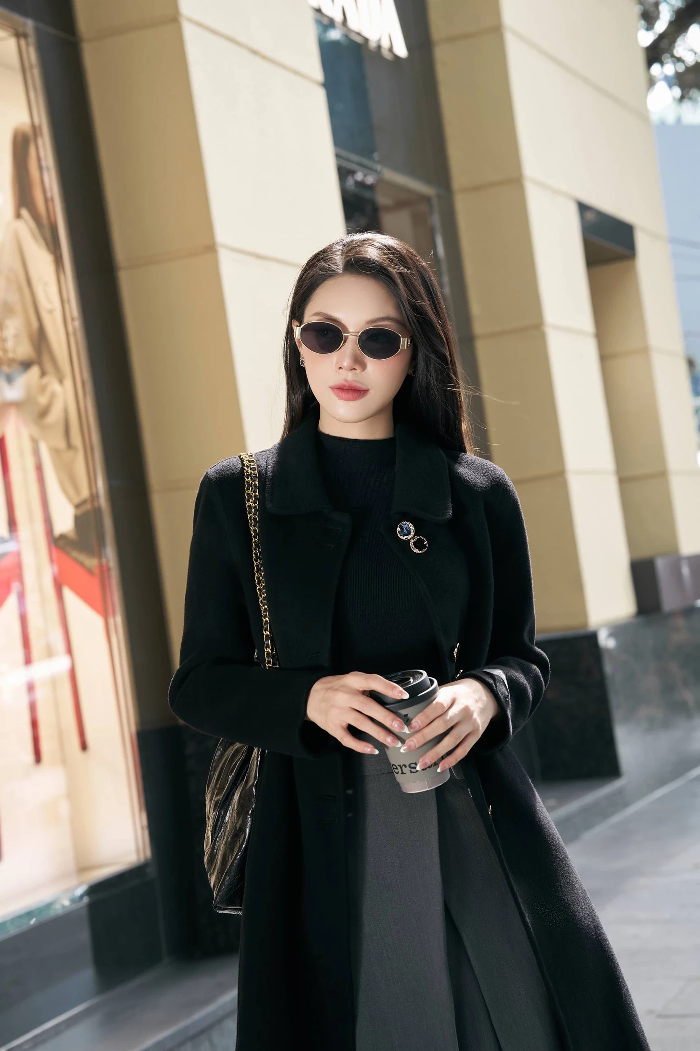 Áo khoác dạ lông cừu cao cấp