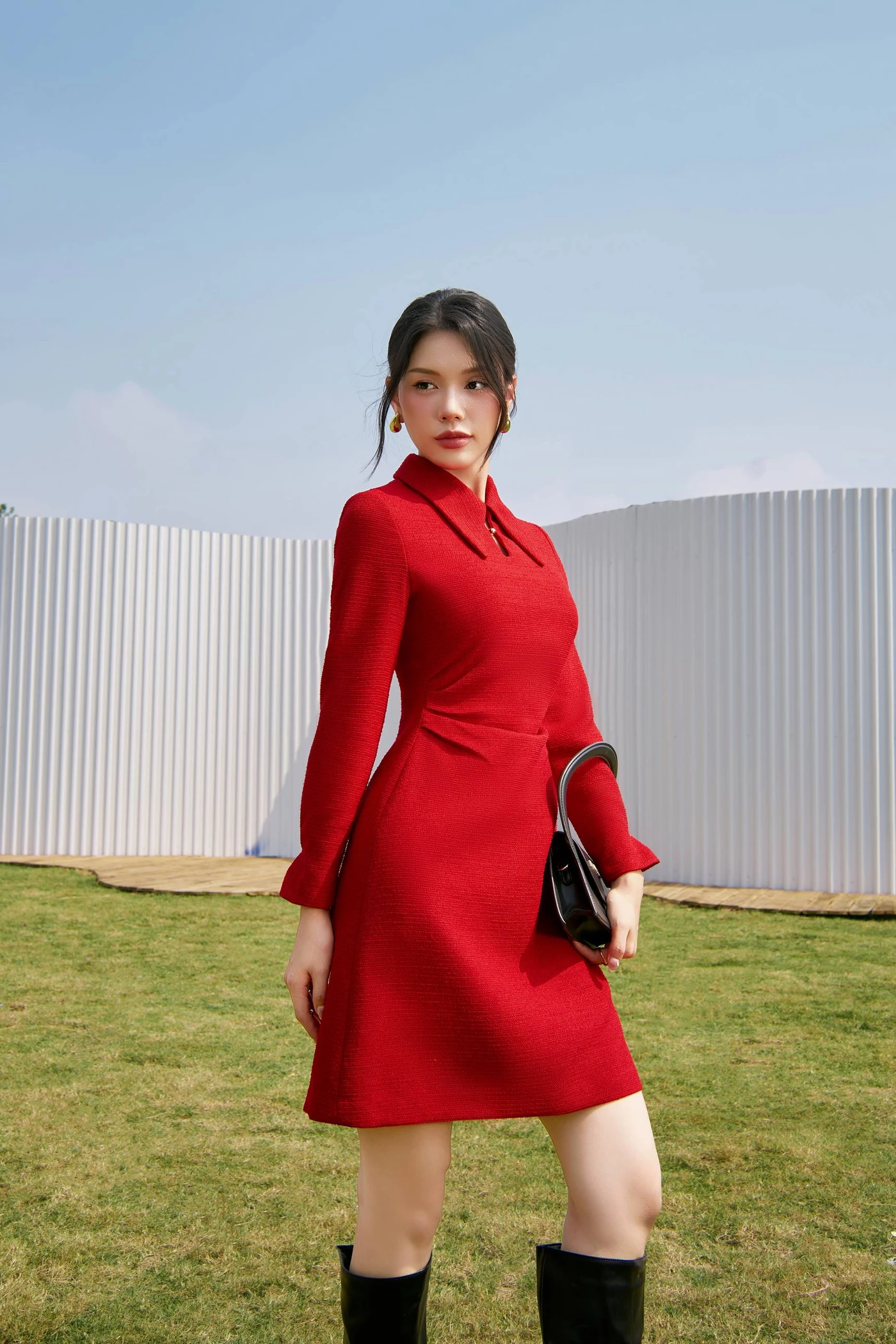 Đầm Tweed A TIMELESS Red