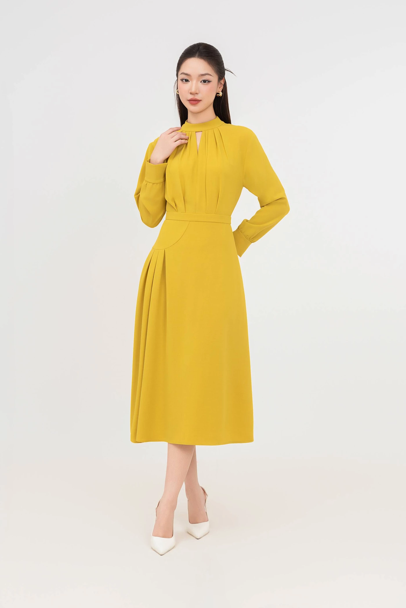 Đầm xòe Dual Yellow