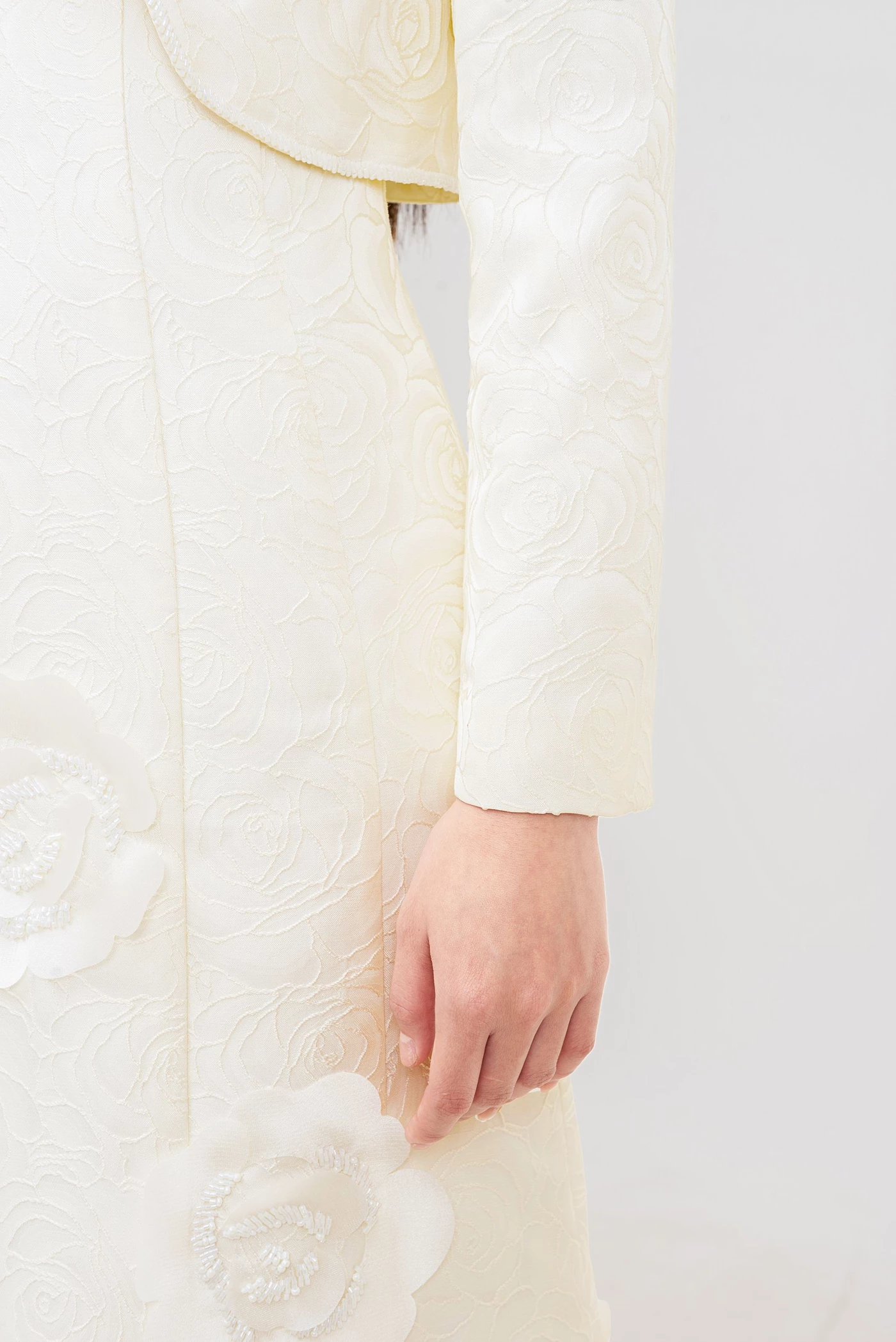 Ivory Rose Elegance - Set đầm dạ hội Jacquard