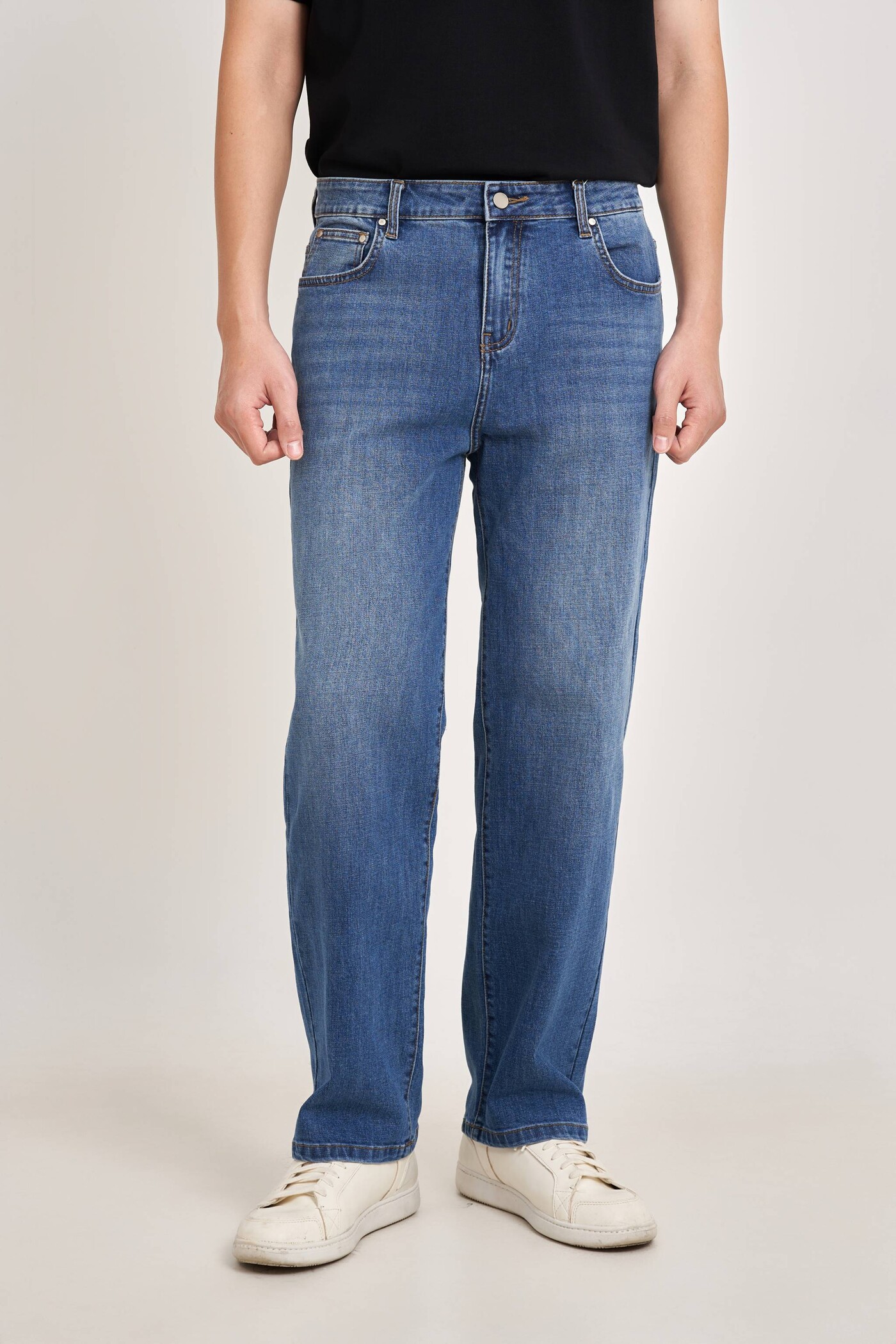 Quần Jeans xanh mài Regular fit