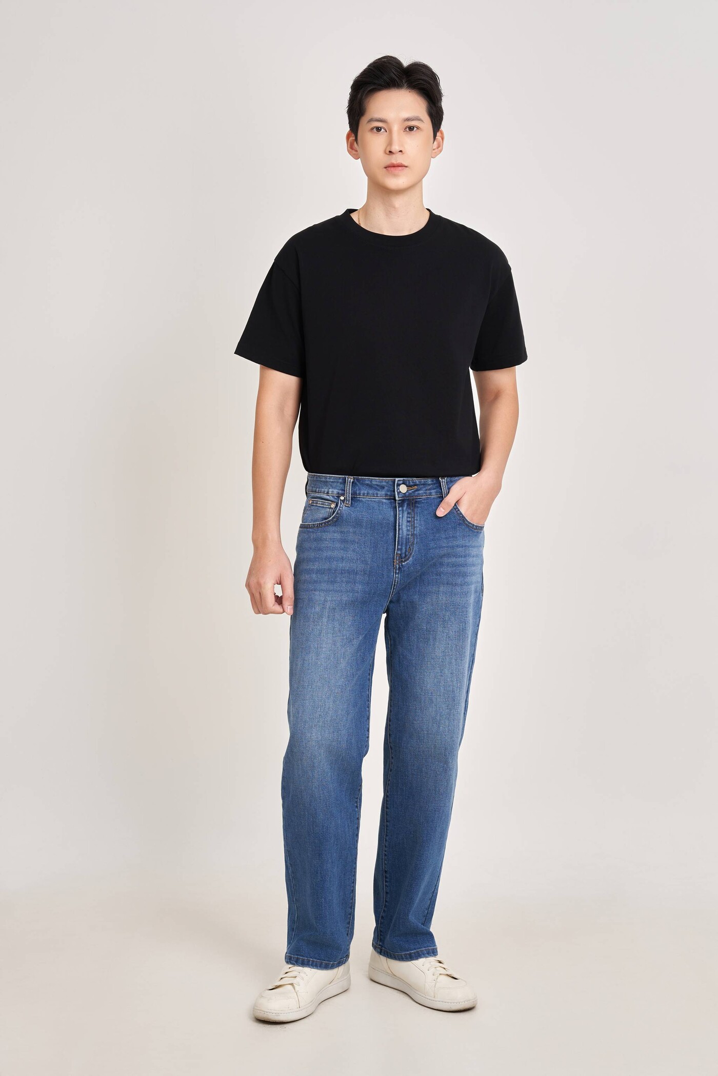 Quần Jeans xanh mài Regular fit