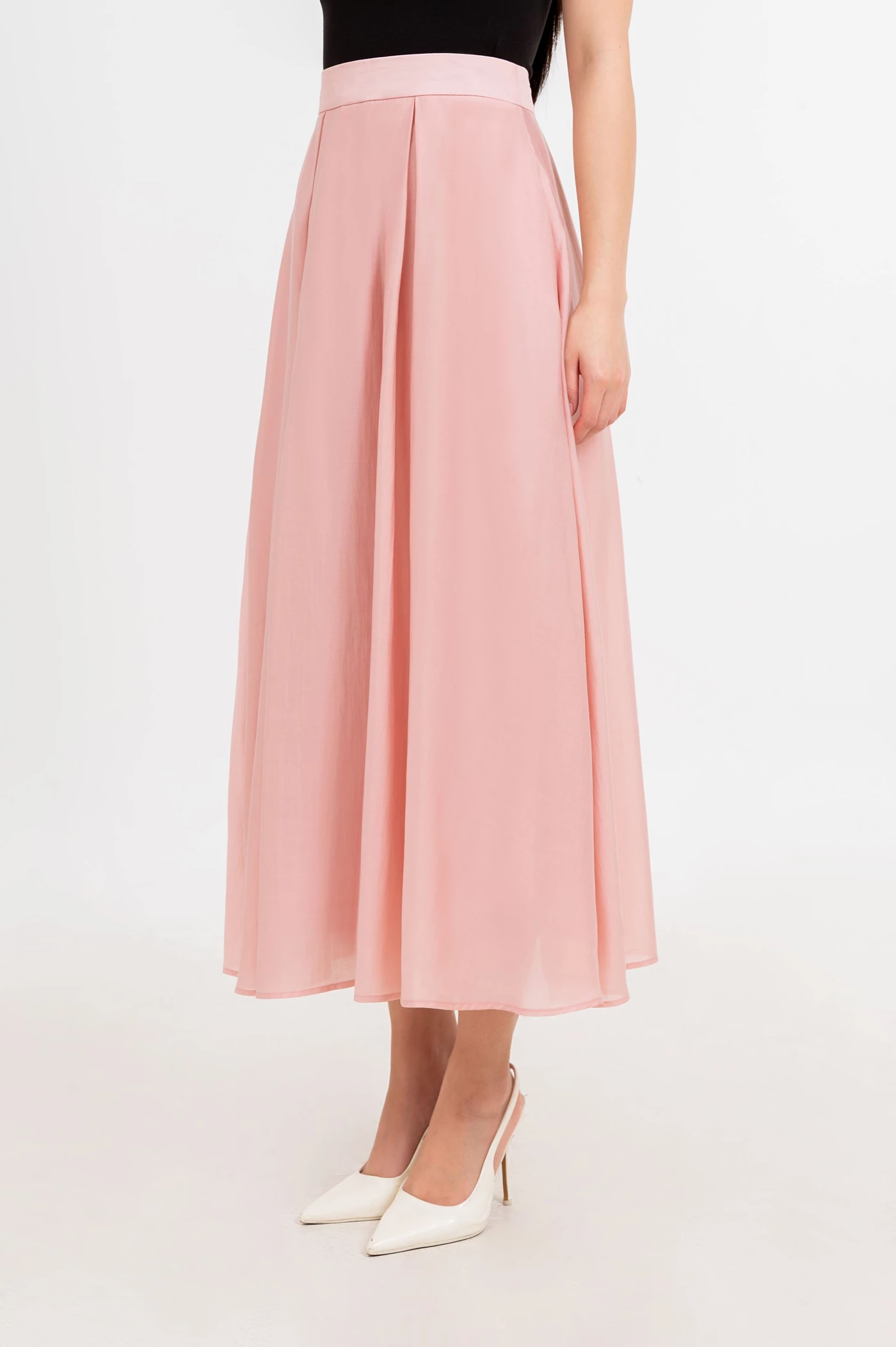 Spring Waltz Skirt - Chân váy lụa xếp ly