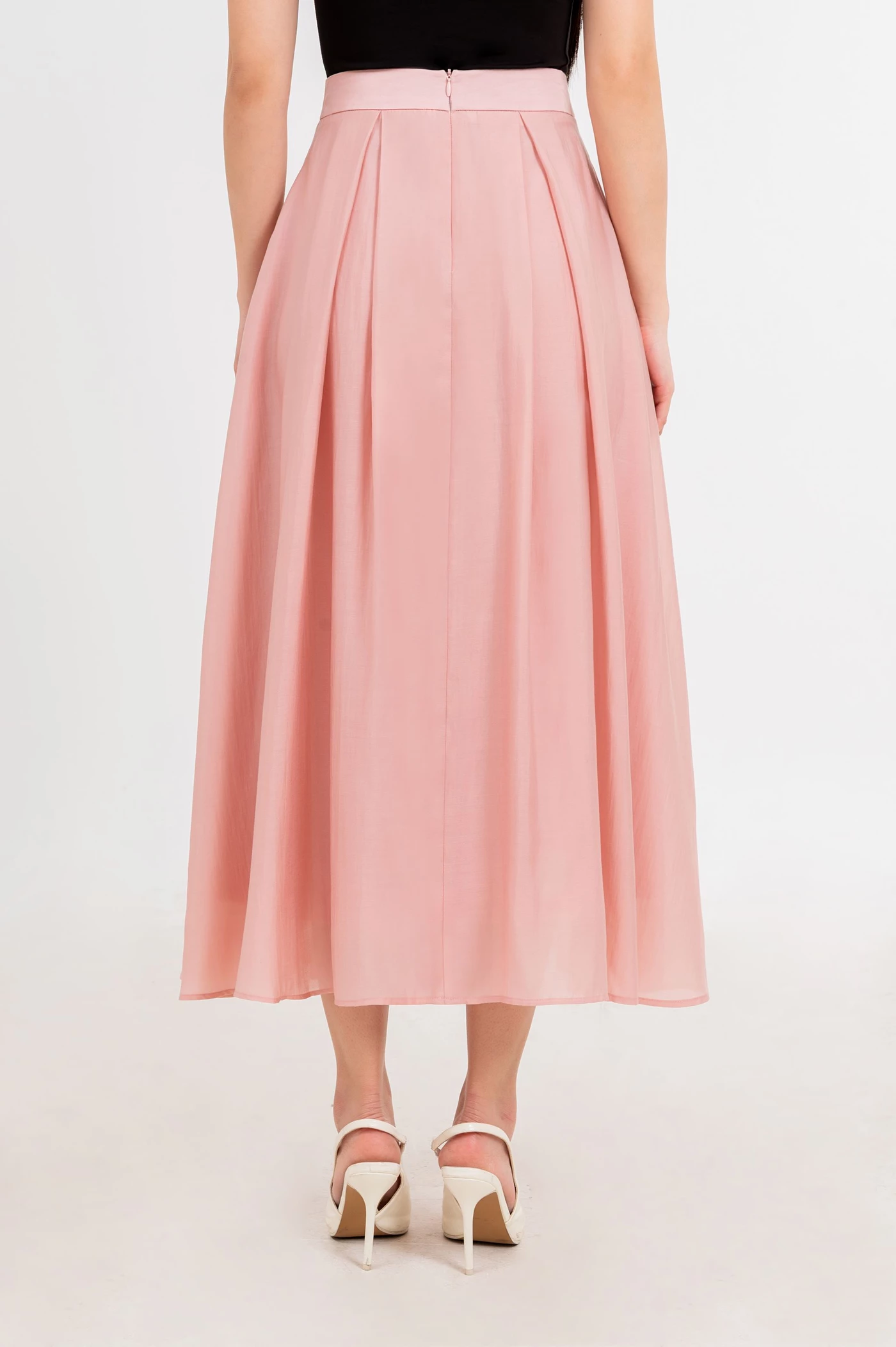 Spring Waltz Skirt - Chân váy lụa xếp ly