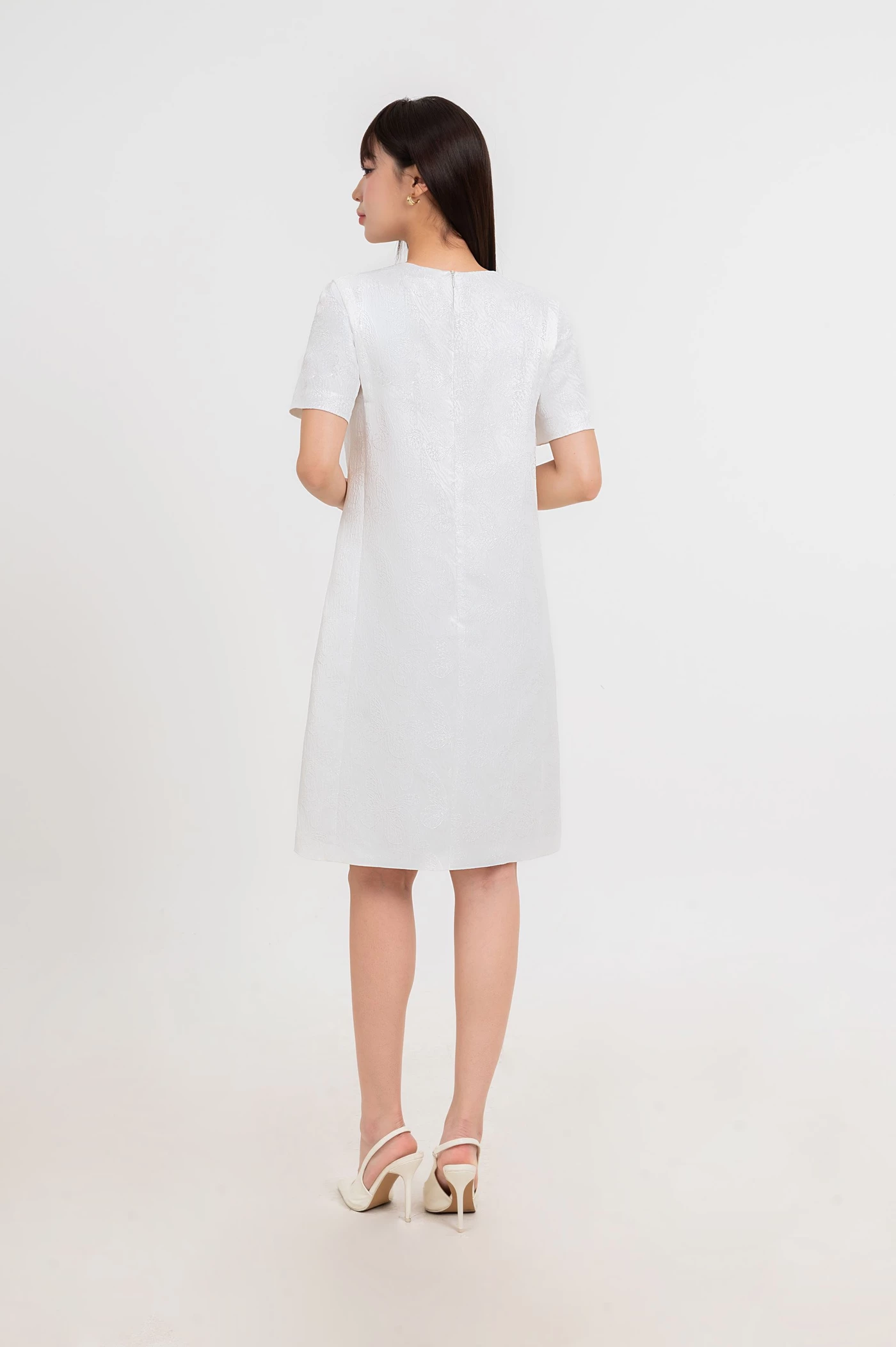 White Sonata Dress - Đầm suông Organza