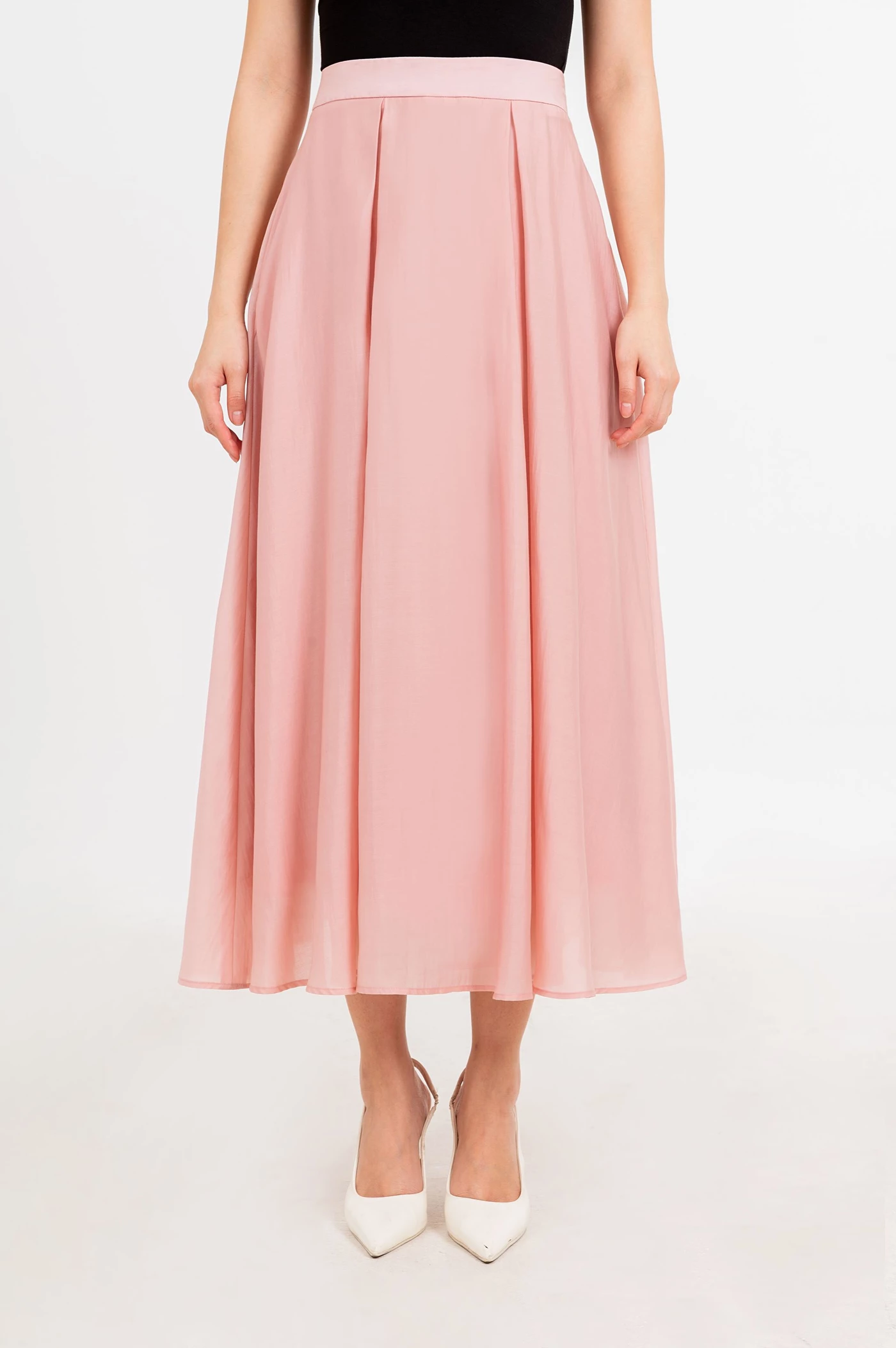 Spring Waltz Skirt - Chân váy lụa xếp ly