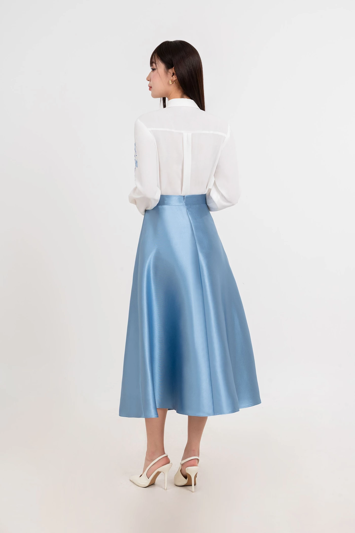 Sea Breeze Skirt - Chân váy xòe tafta