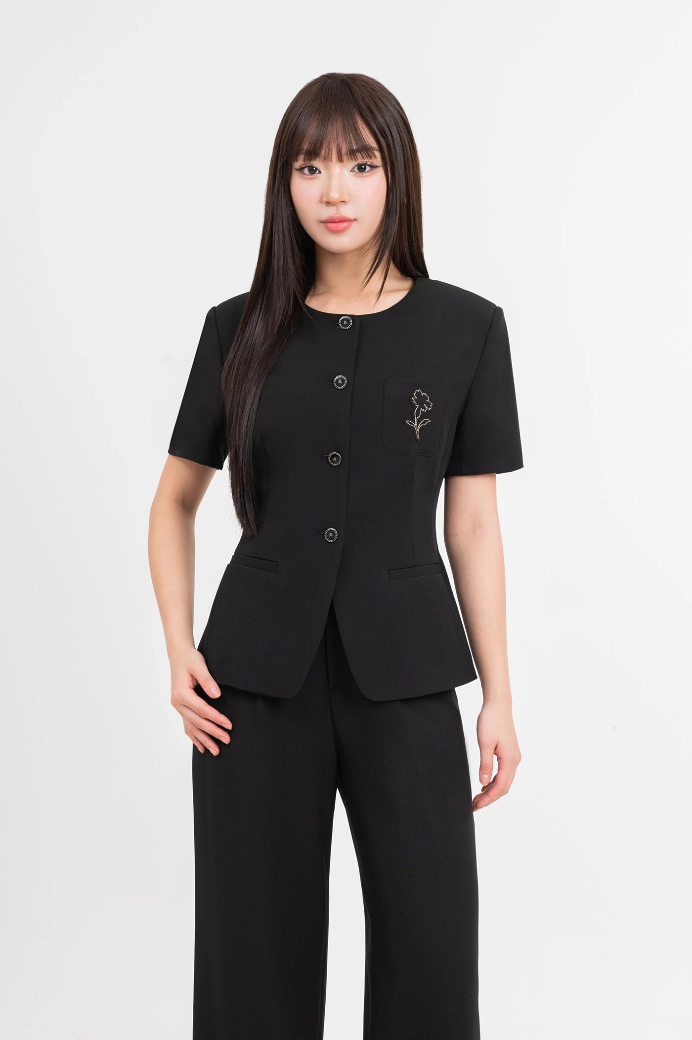 Black Poise Pants - Quần Tây ống suông