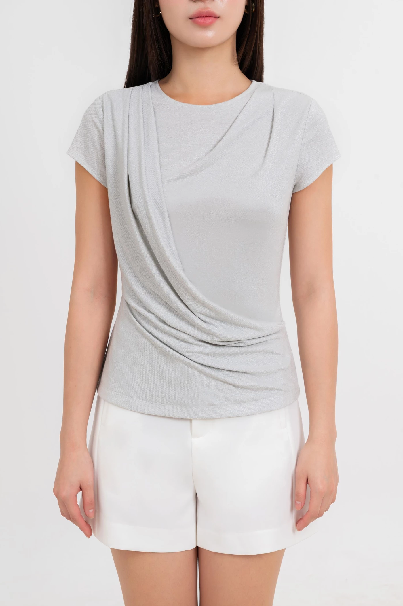 Simple Pleat Tee - Áo thun xếp ly