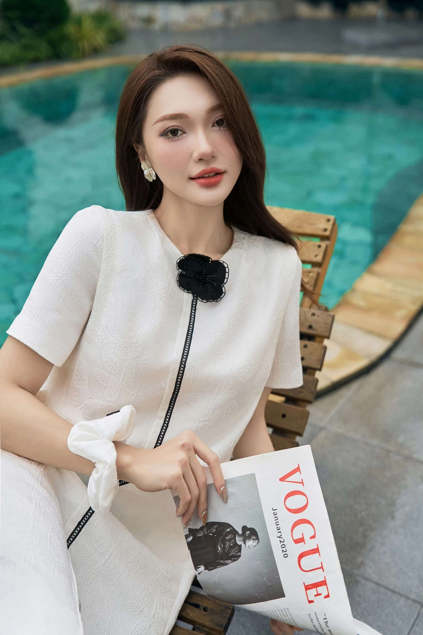 White Sonata Dress - Đầm suông Organza