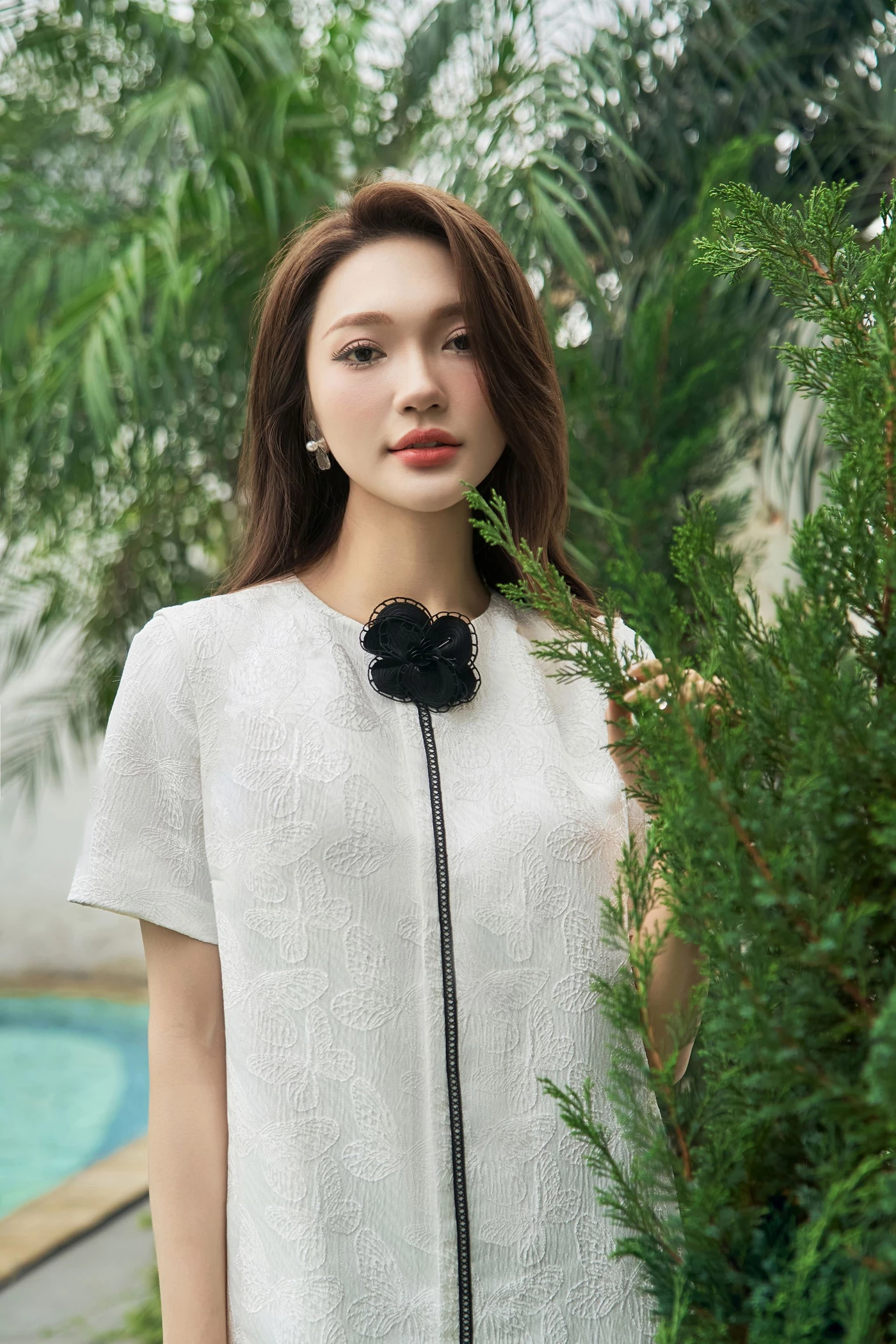 White Sonata Dress - Đầm suông Organza