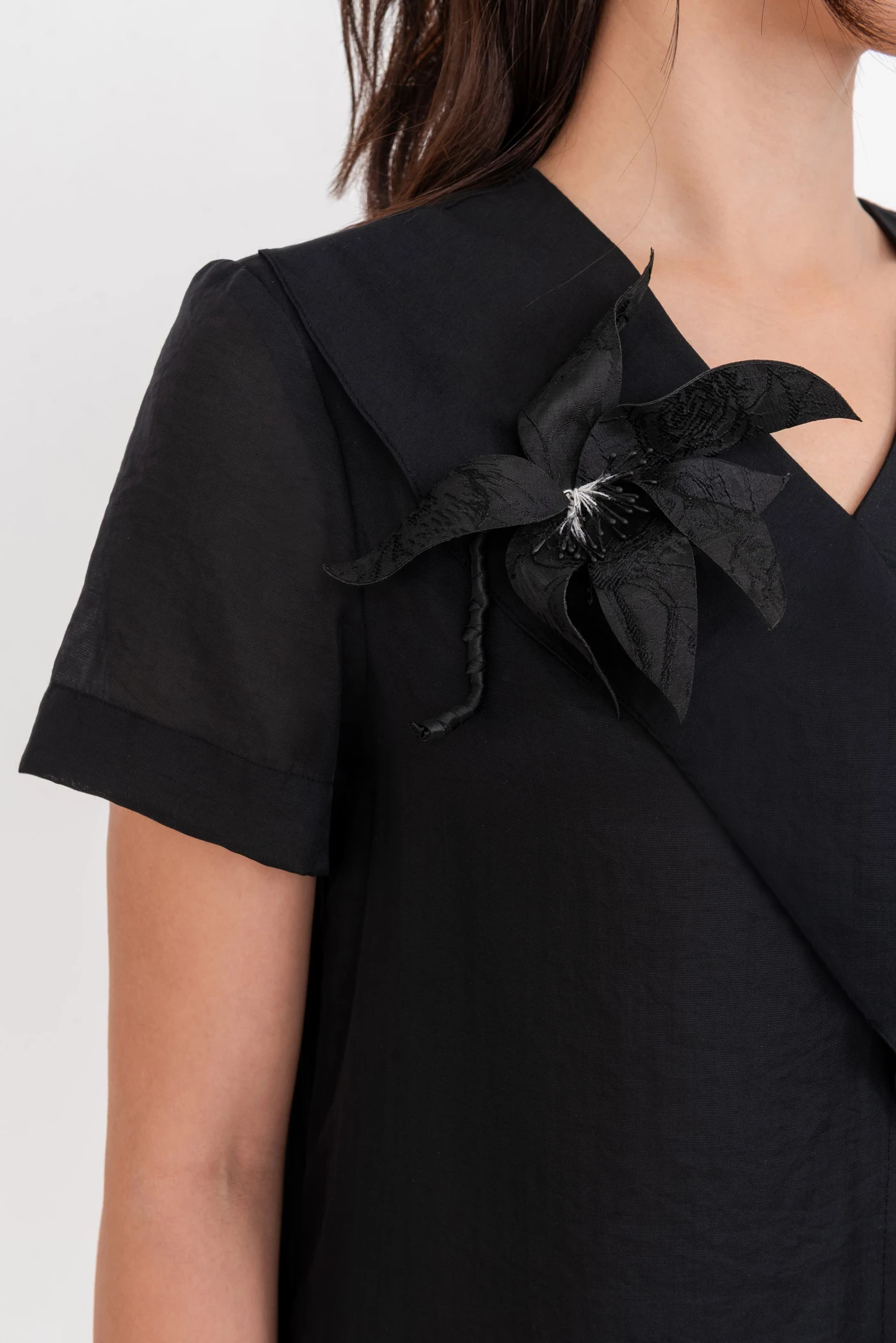 Black Silk Dress - Đầm lụa dáng suông