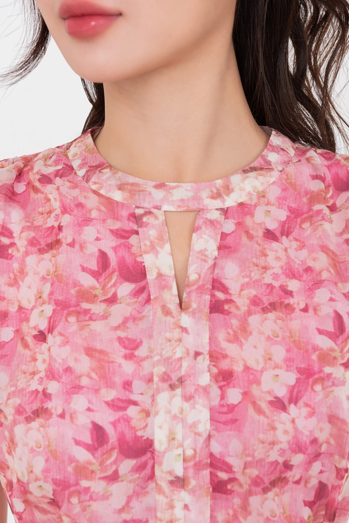 Blossom Pink Dress - Đầm lụa họa tiết