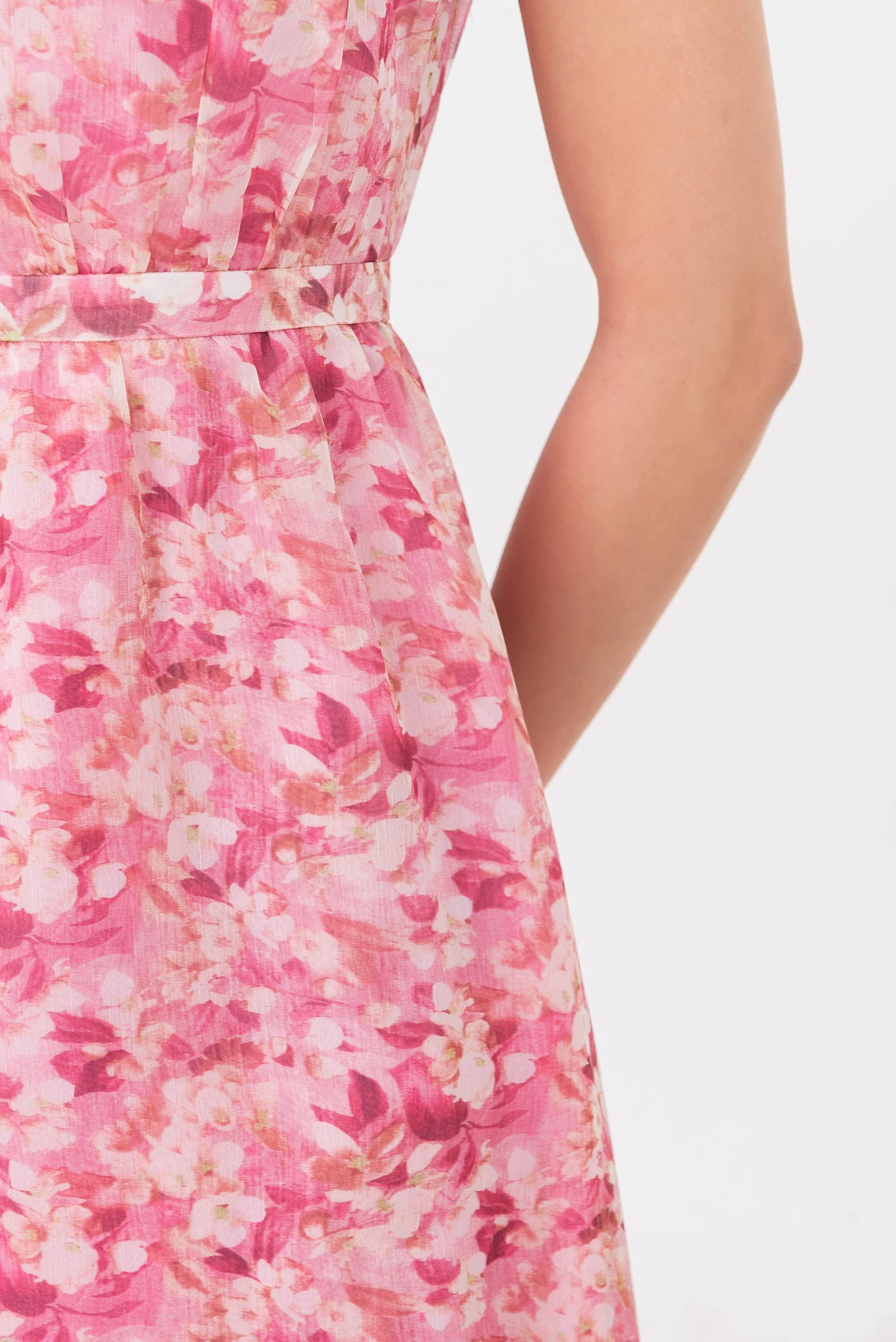 Blossom Pink Dress - Đầm lụa họa tiết
