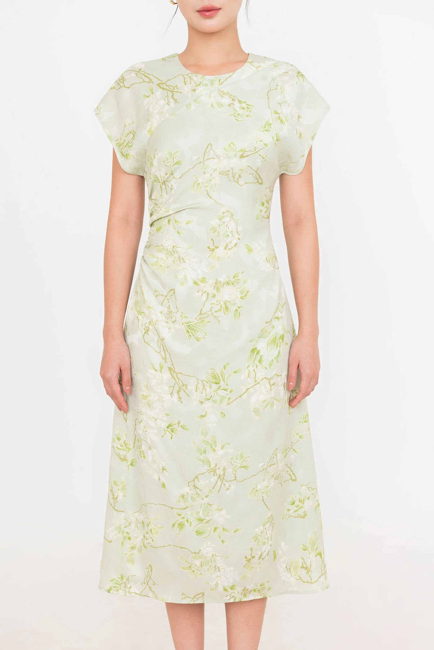 Sunleaf Dress - Đầm lụa ôm xếp ly