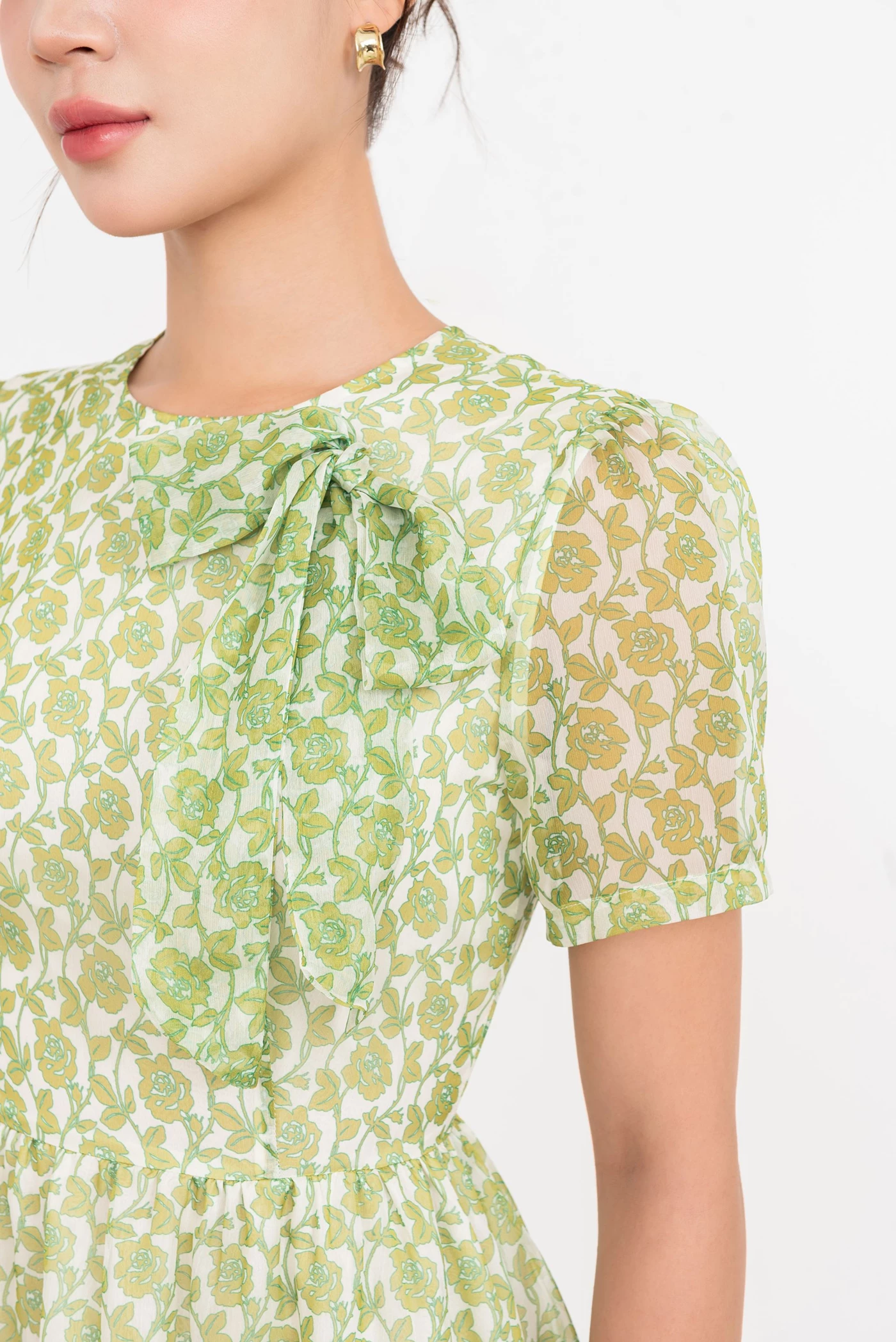 Petal Drift Dress - Đầm xòe cách điệu