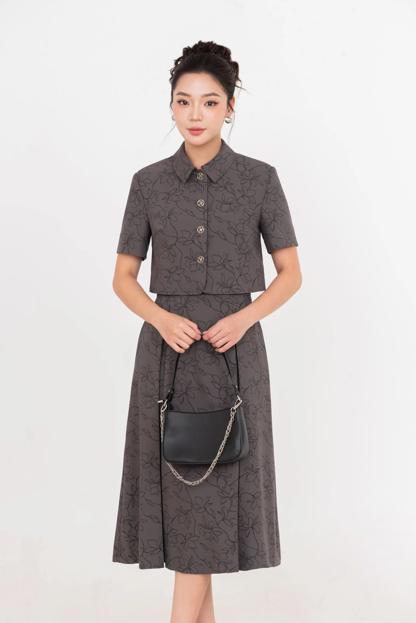 Enchanted Waltz - Áo Croptop cổ đức