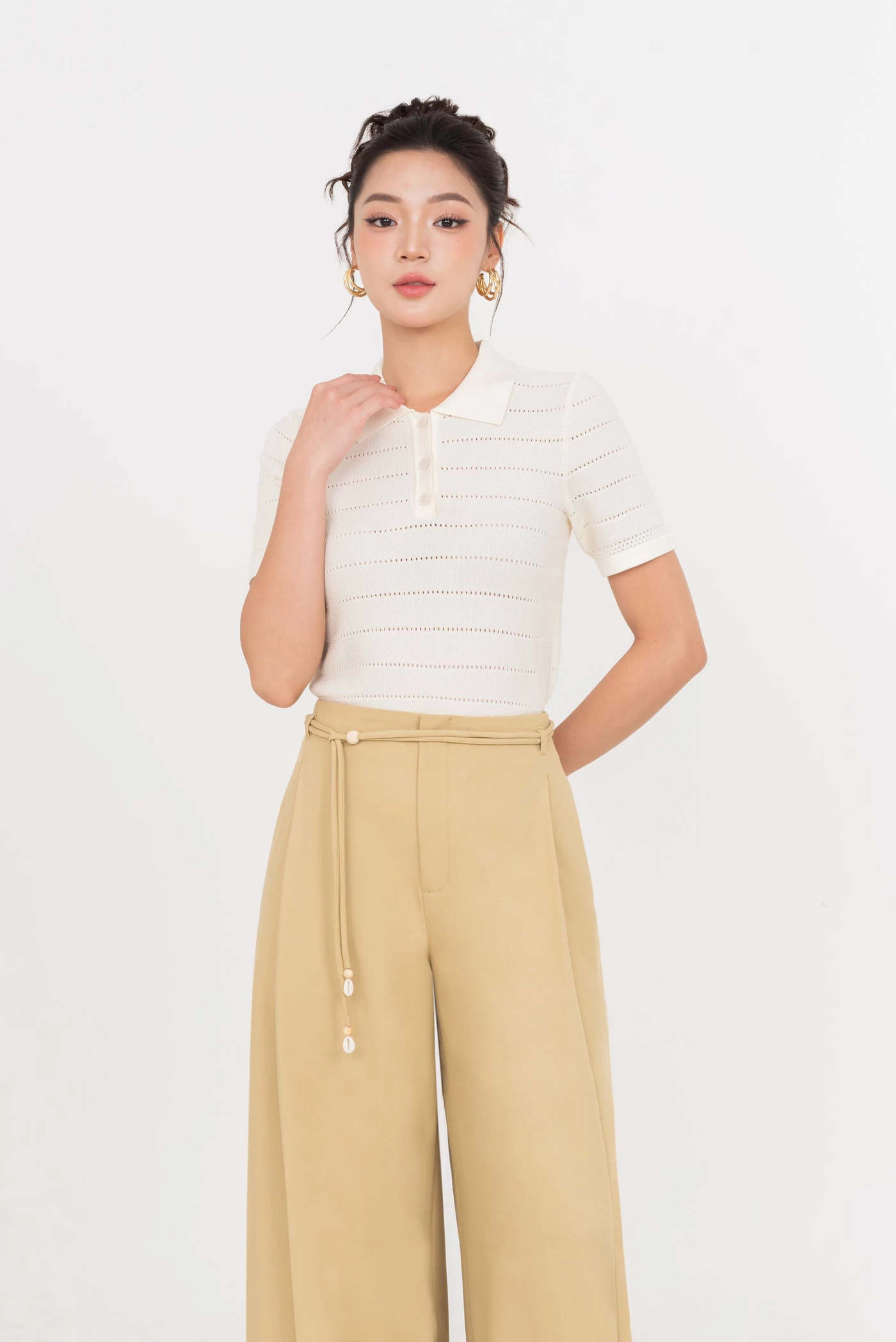Sand Knit Polo – Áo polo len