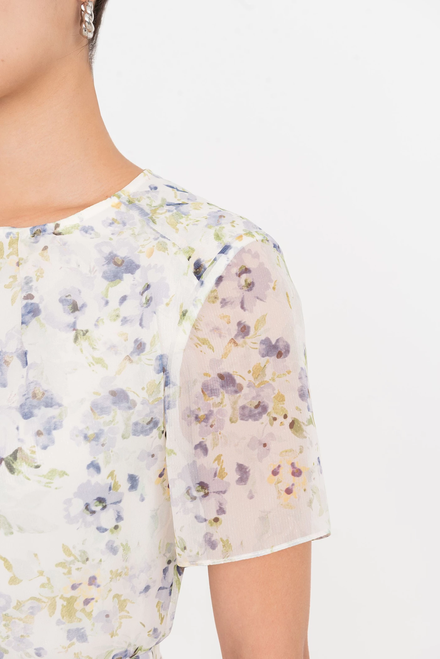 Citrus Bloom Dress - Đầm lụa hoa xòe