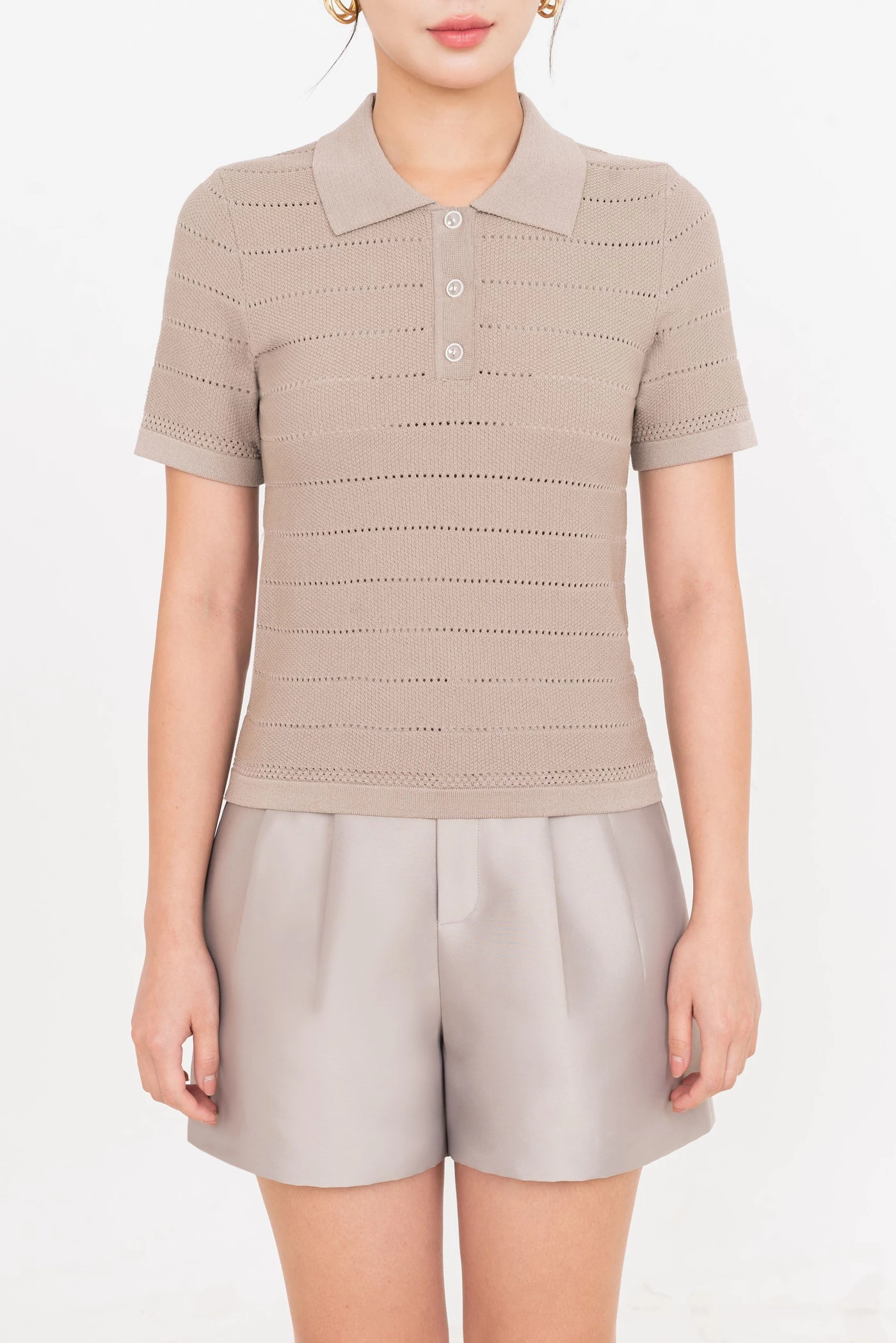 Sand Knit Polo – Áo polo len