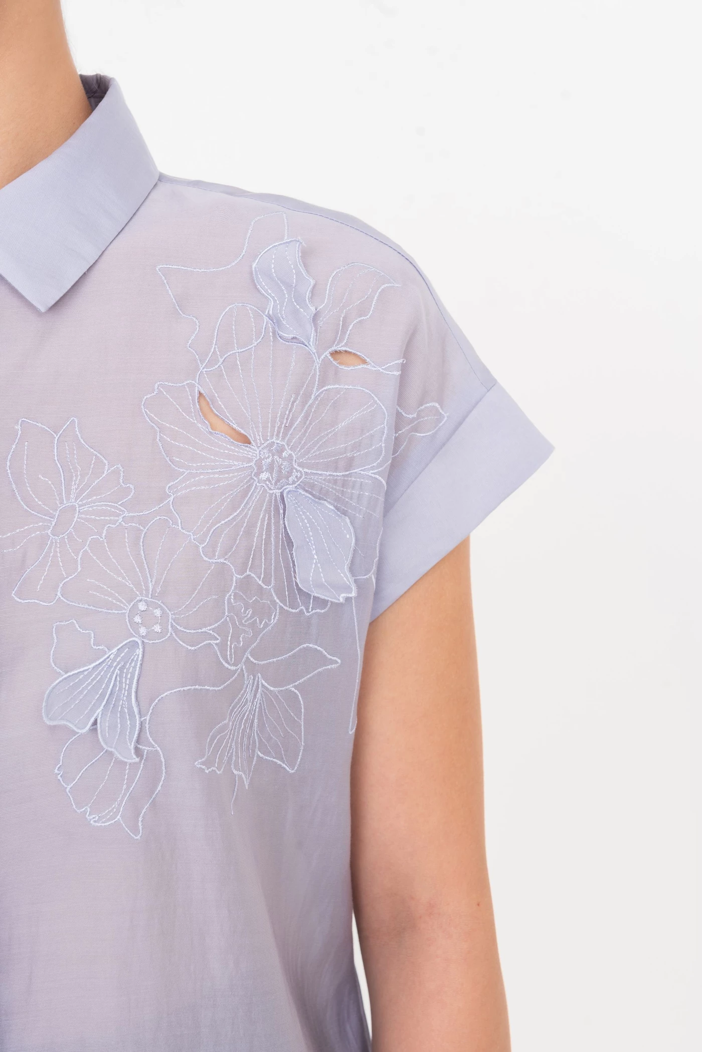 Leafbloom Blouse - Áo sơ mi Tencel