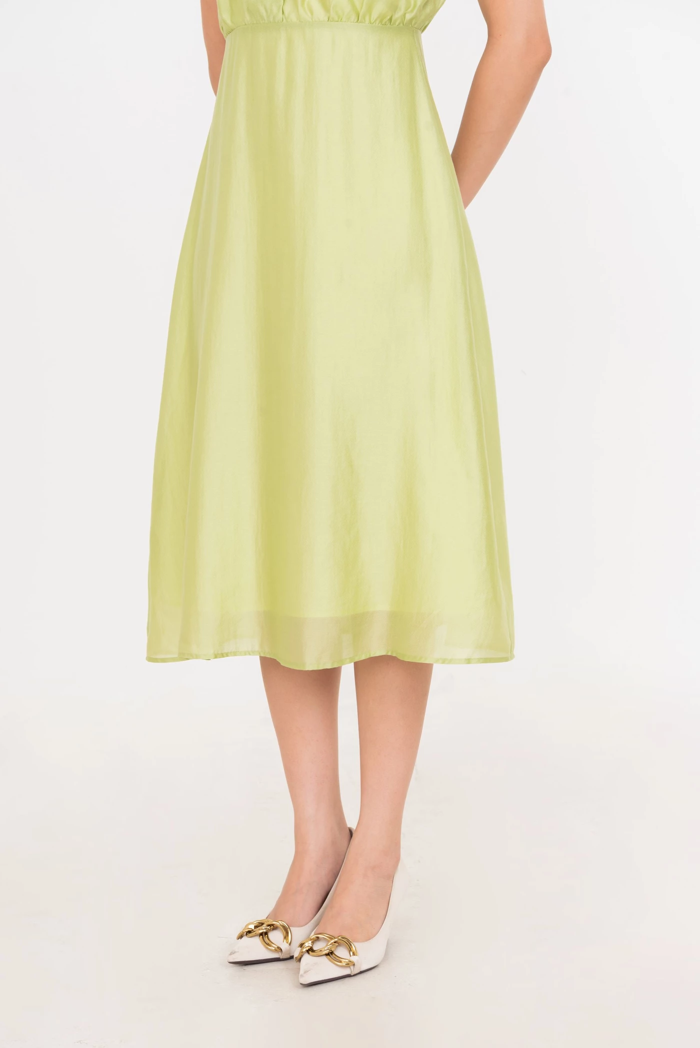 Tencel Midi Dress - Đầm xòe cách điệu