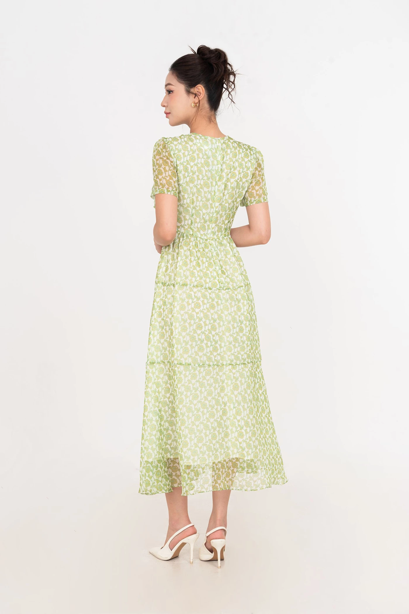 Petal Drift Dress - Đầm xòe cách điệu