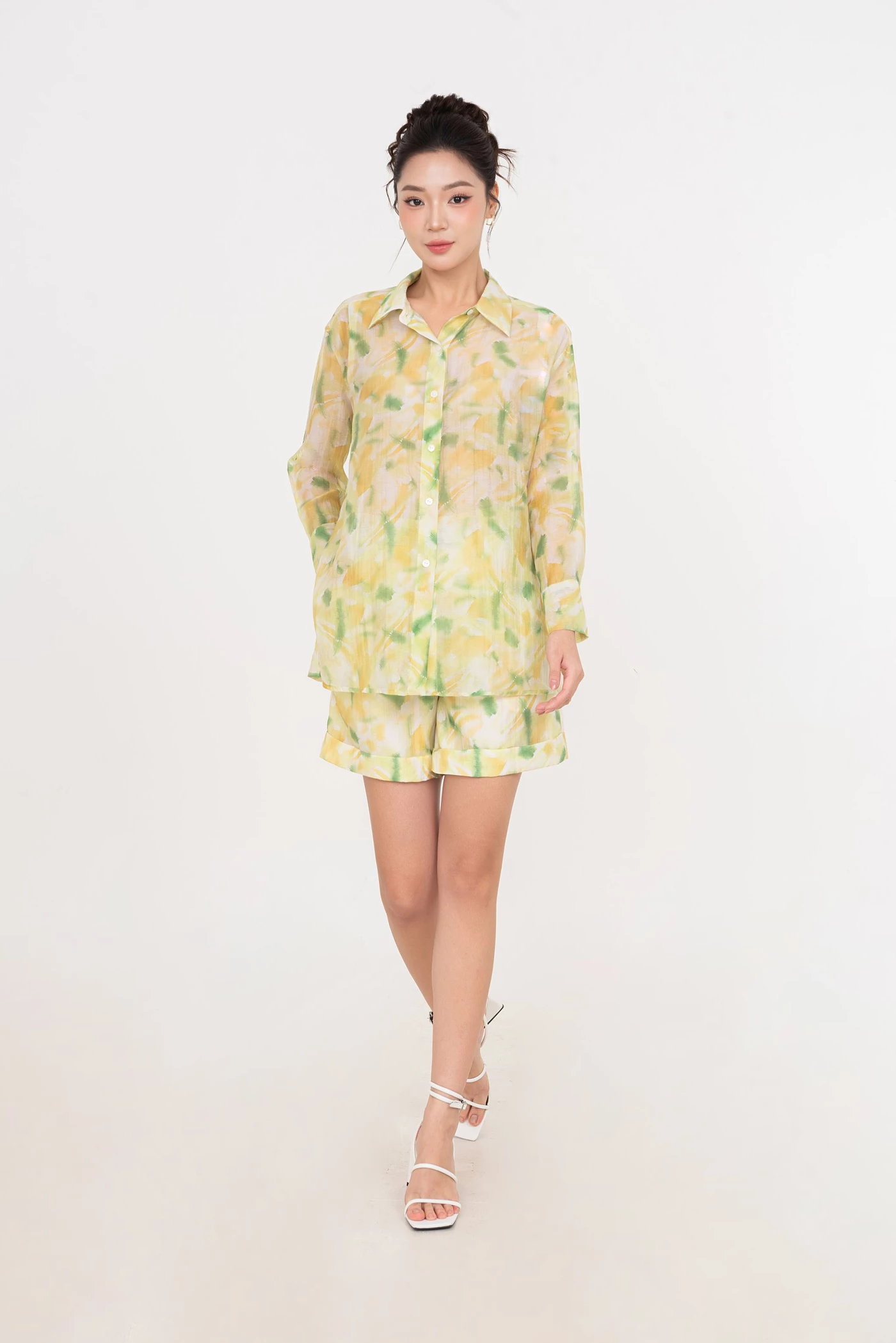 Canopy Shorts - Quần shorts Tencel họa tiết