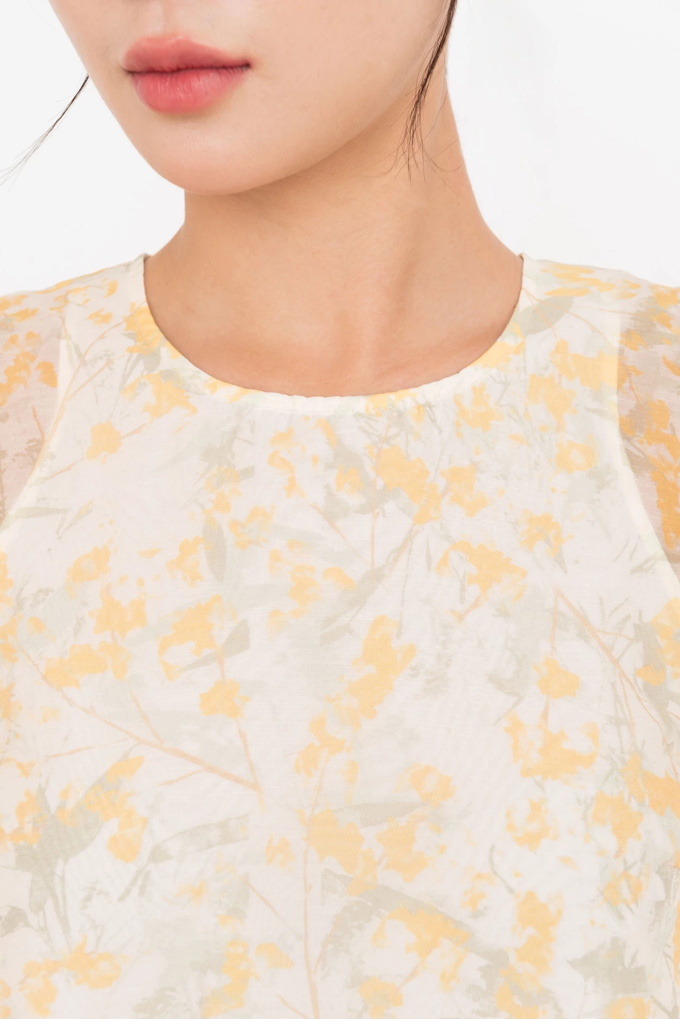 Lemon Whisper Dress – Đầm maxi hoa vàng