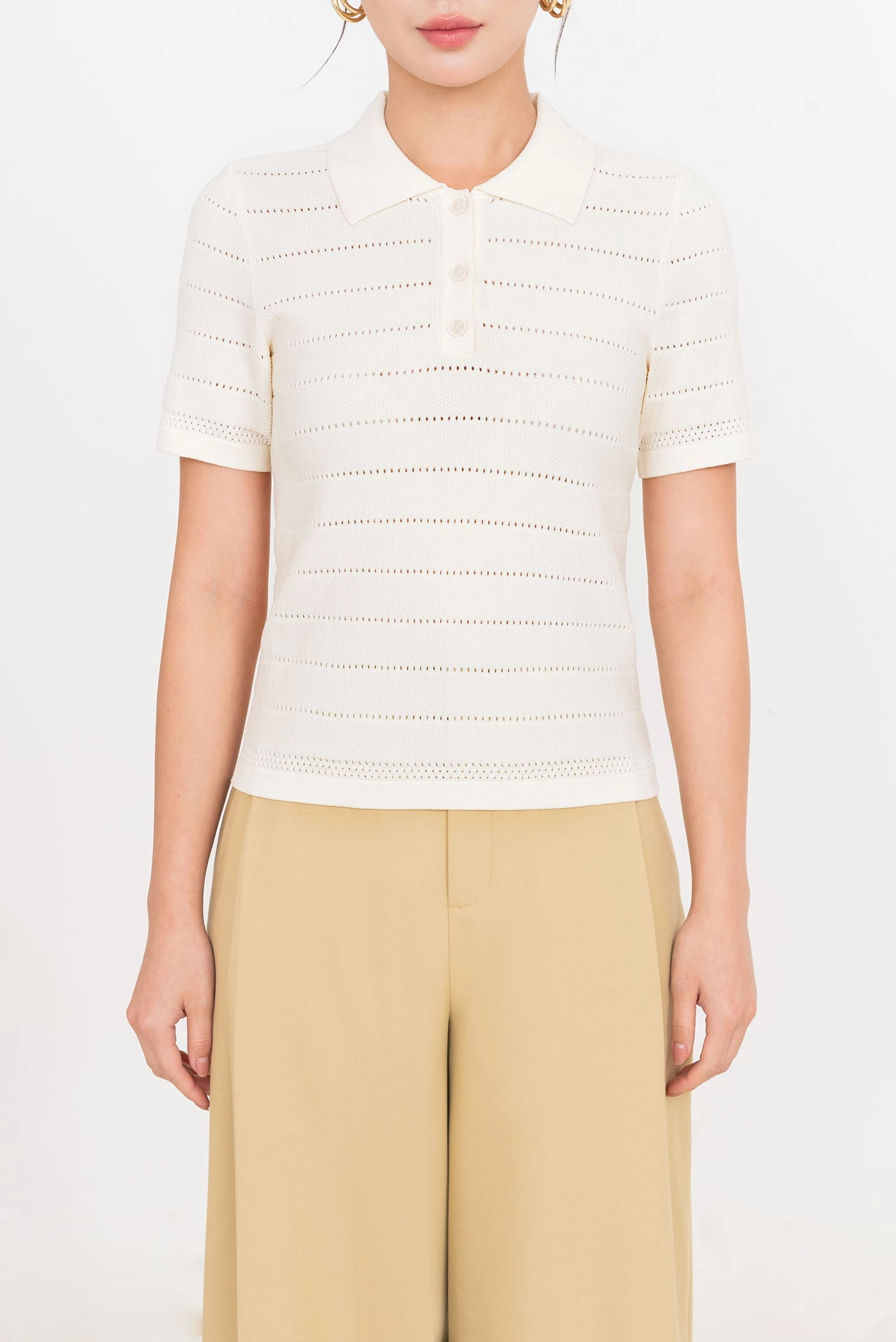 Sand Knit Polo – Áo polo len