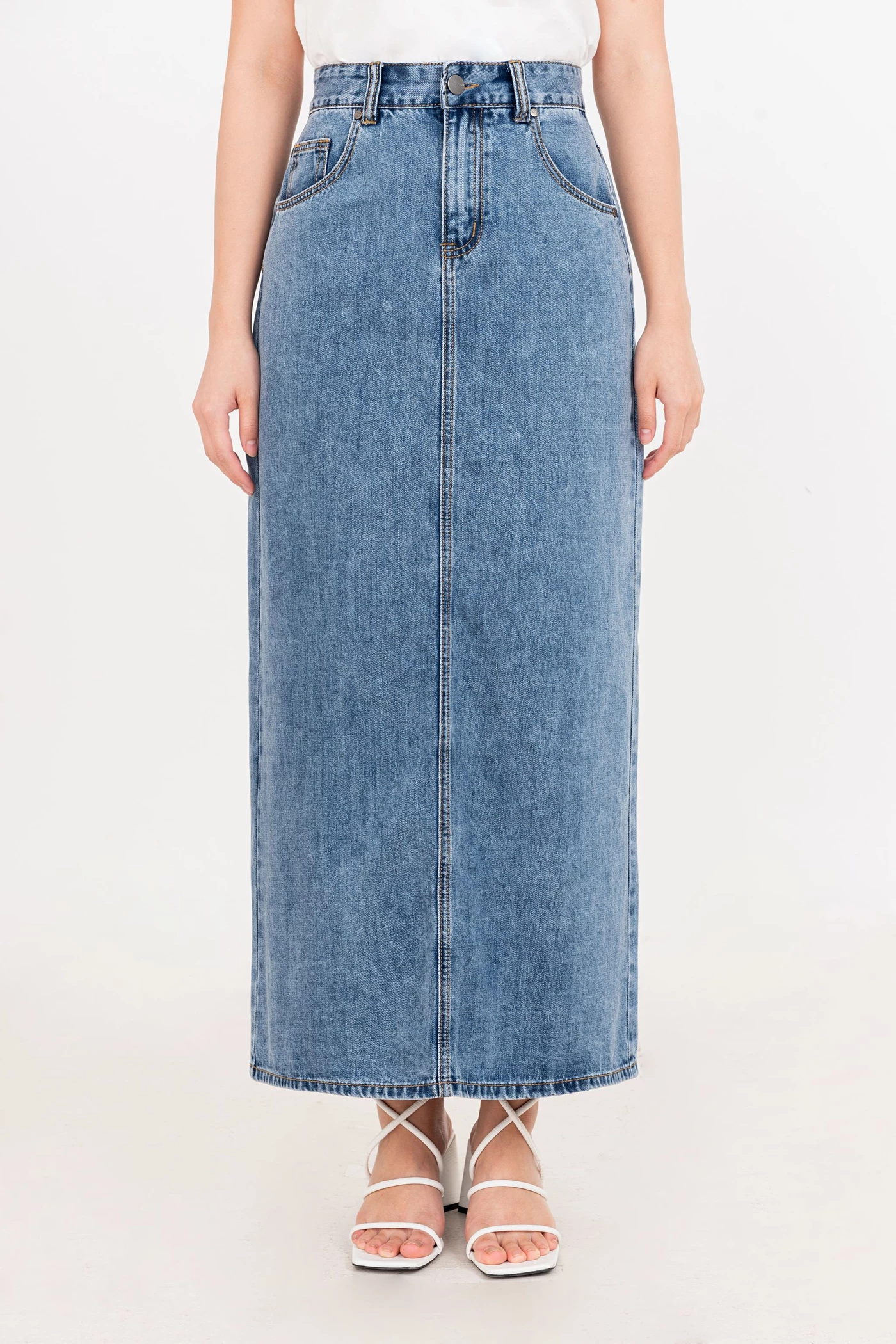A Line Denim Skirt - Chân váy Jeans