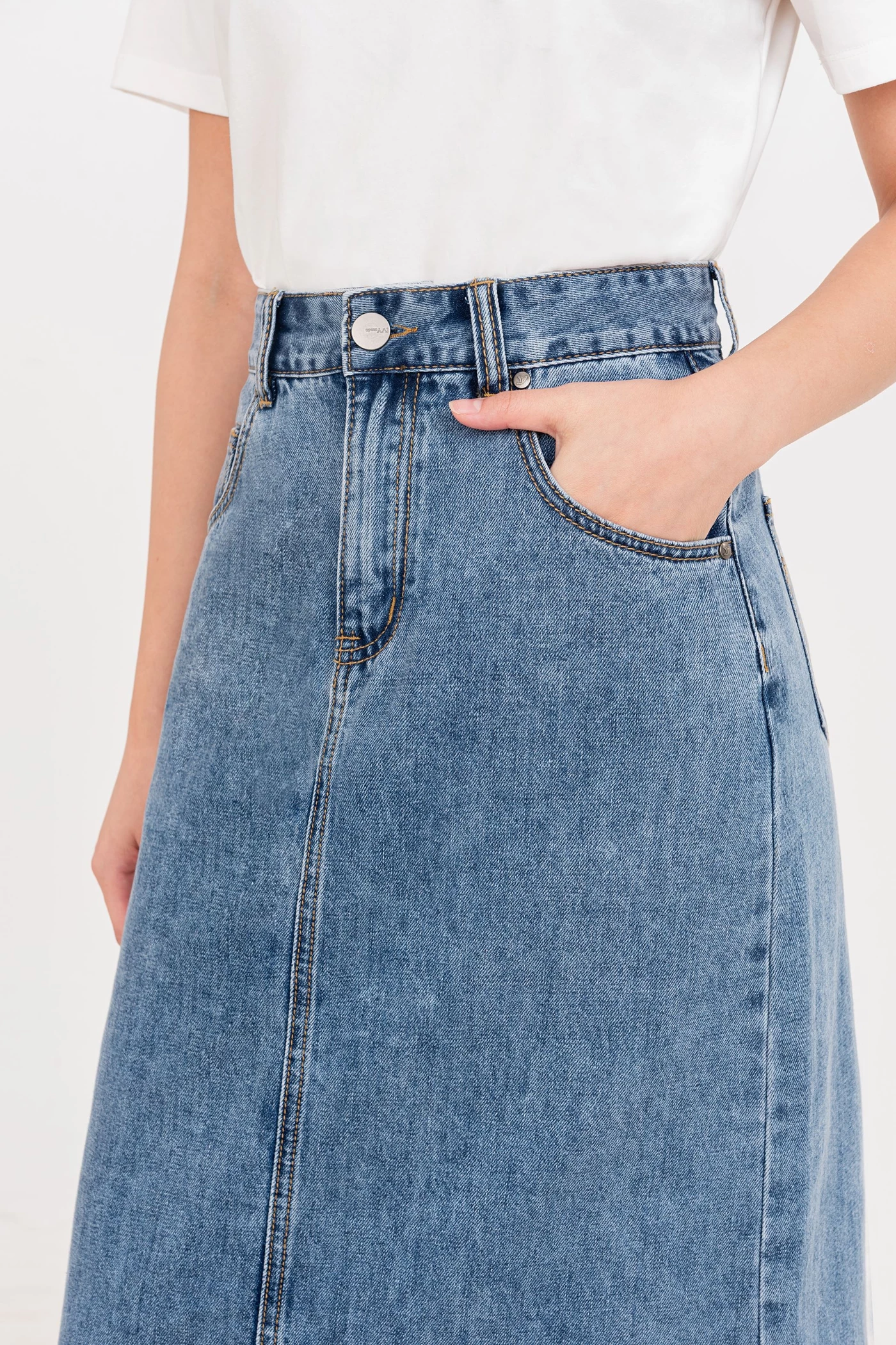 A Line Denim Skirt - Chân váy Jeans
